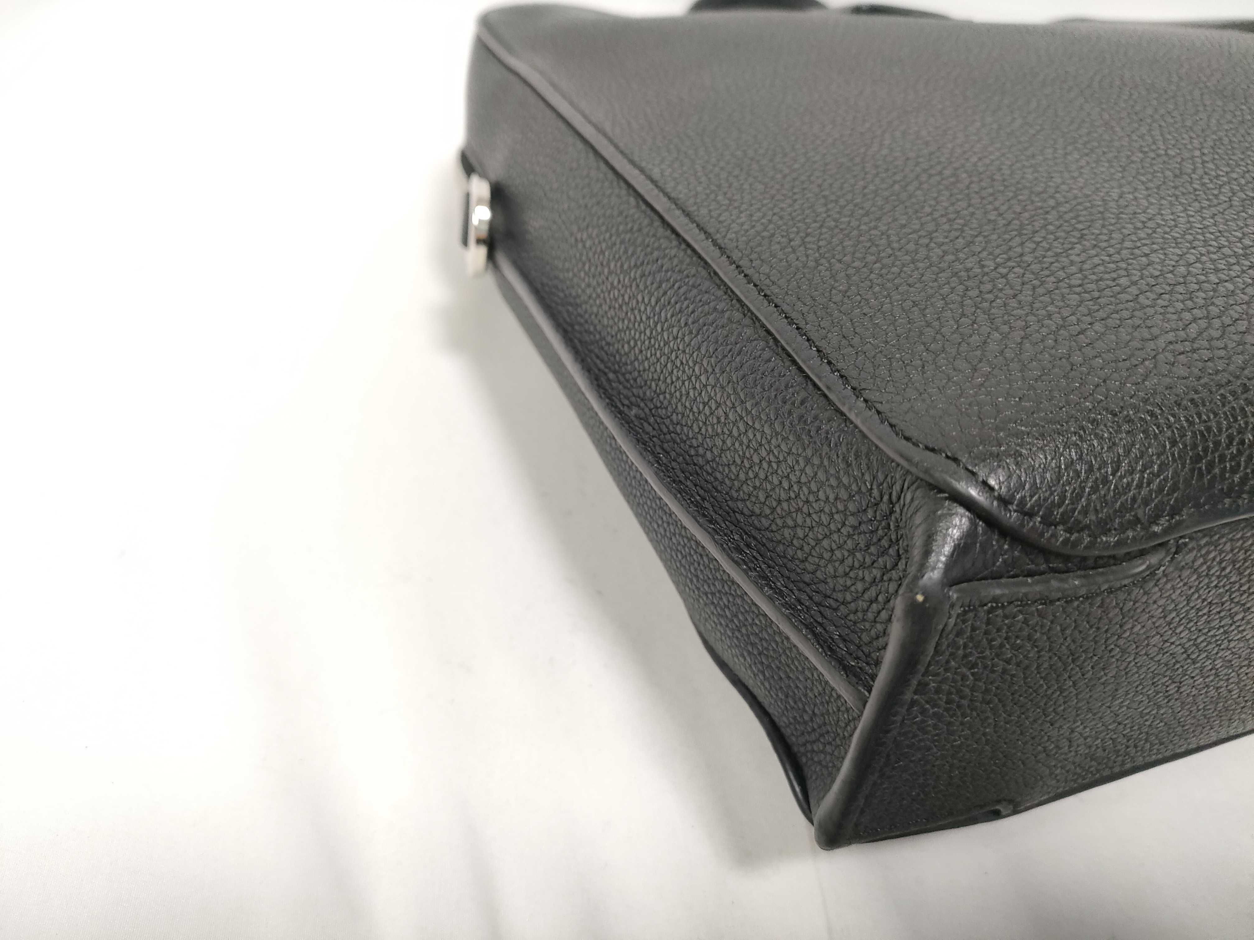 Goya Slim Leather 2-Way Business Bag, Black — view 5