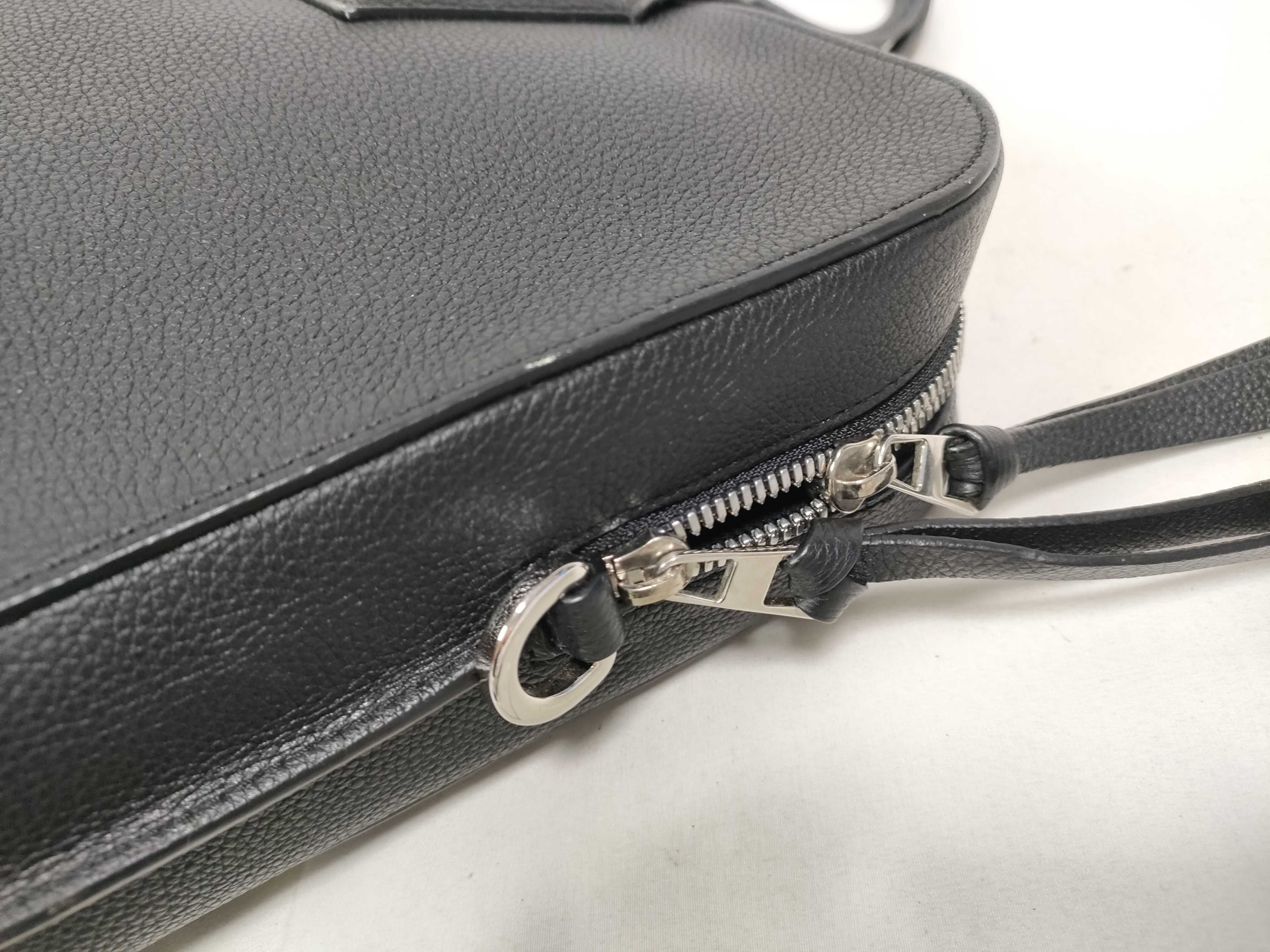 Goya Slim Leather 2-Way Business Bag, Black — view 8