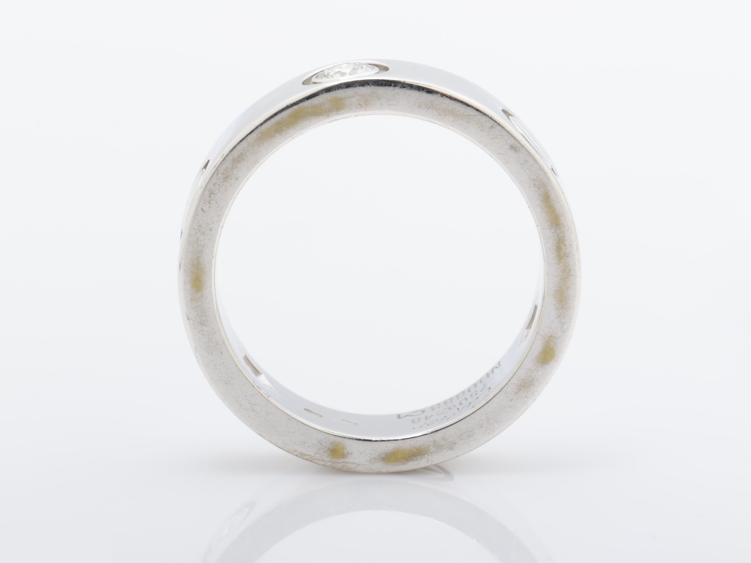 LOVE Diamond Ring, Au750WG, 7.8g, Size #48 / Width approx. 5.2mm — view 5