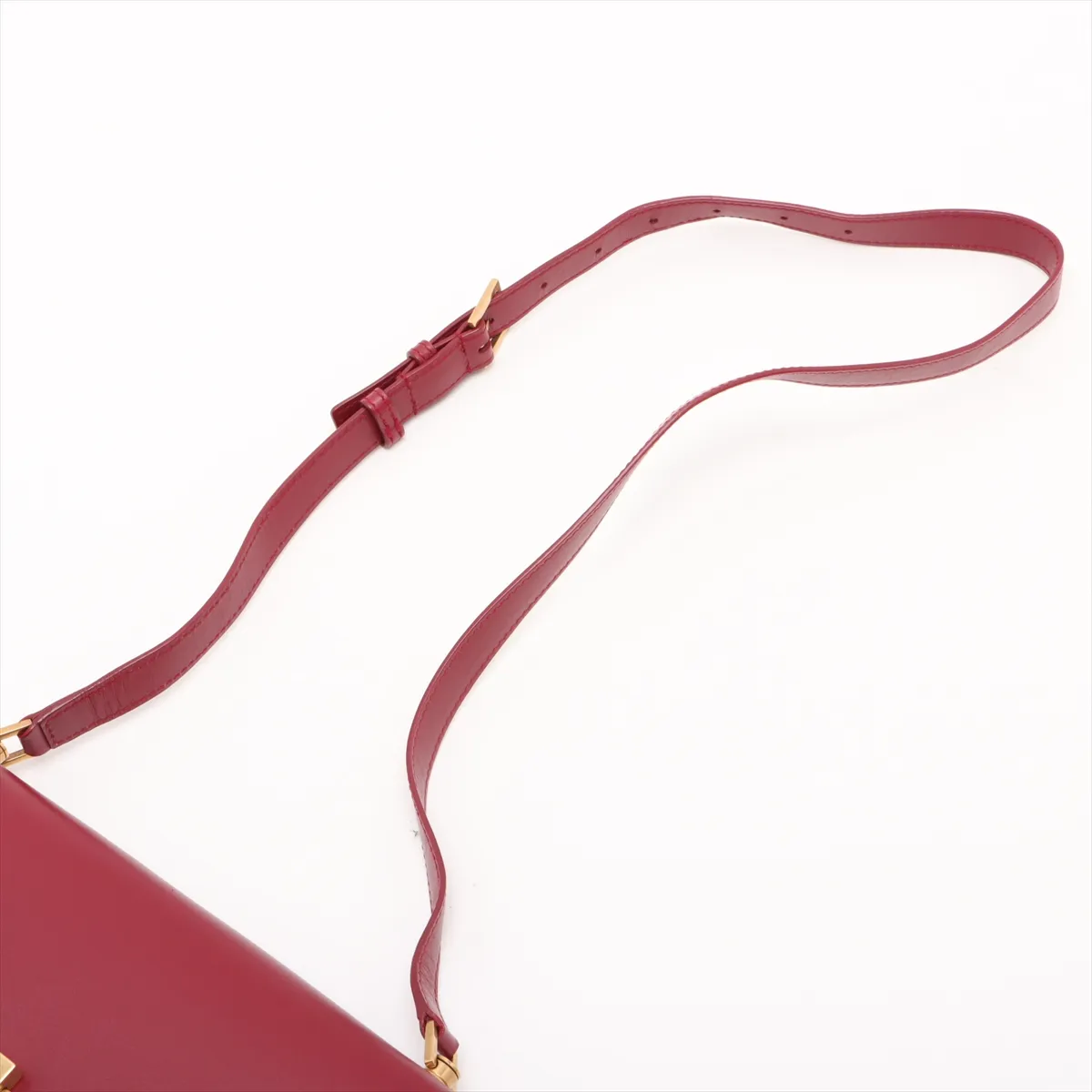 Carre Leather Shoulder Bag Red 633214 — view 5