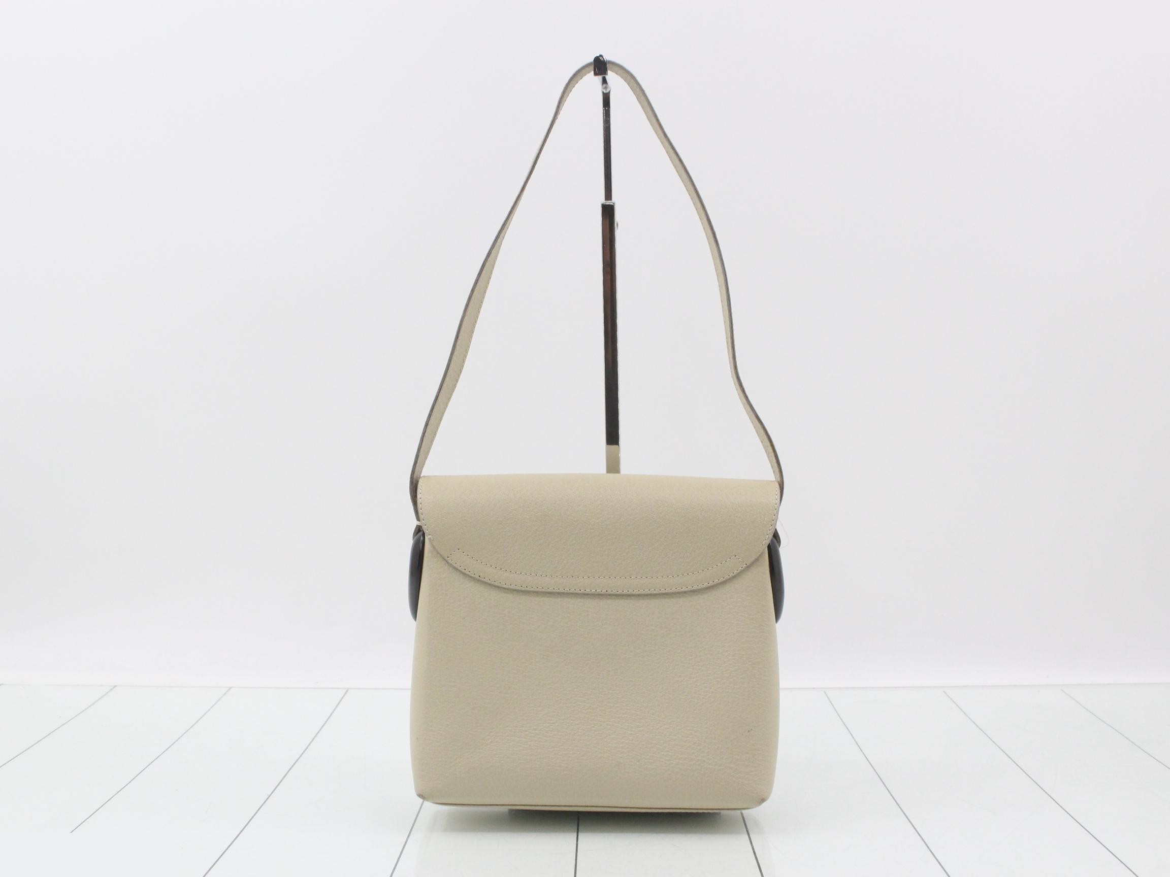 leather shoulder bag, greige, 001, 1998, 1767 — view 2
