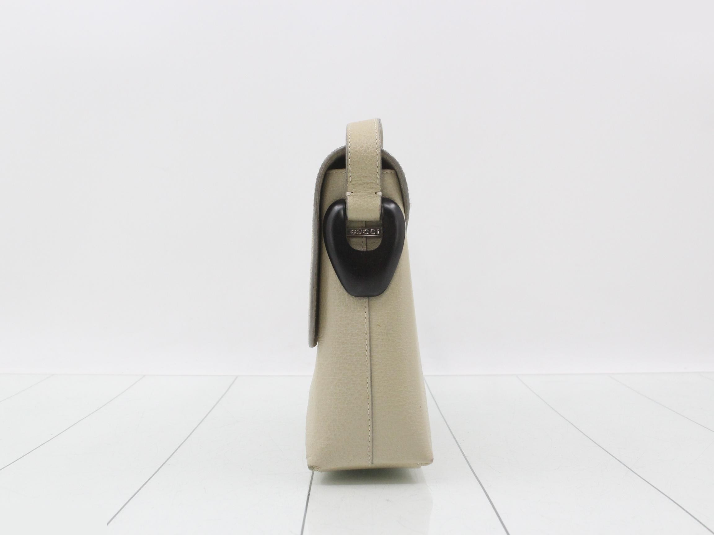 leather shoulder bag, greige, 001, 1998, 1767 — view 3