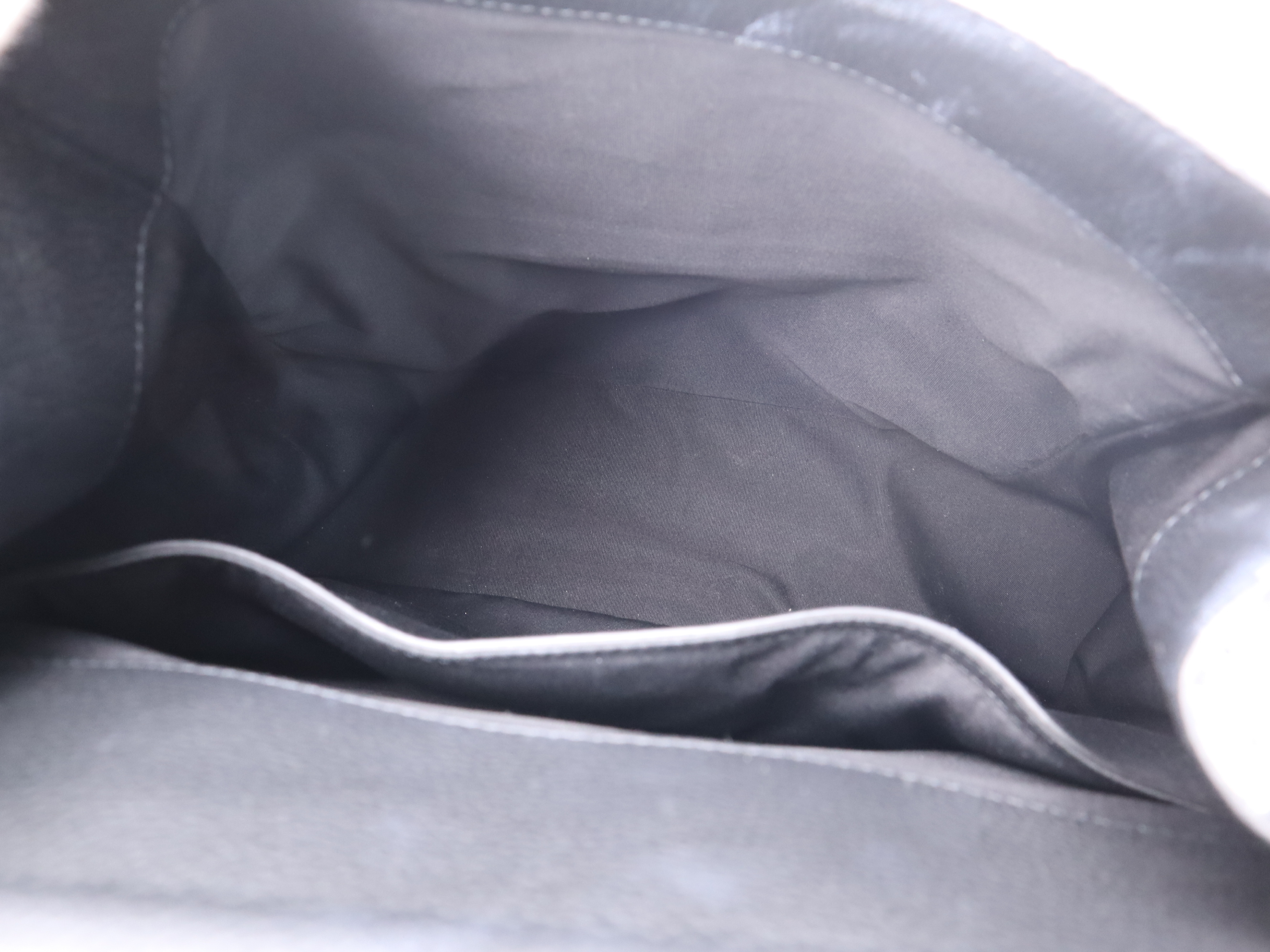 Jacquard x Leather Oblique Navy Backpack — view 12