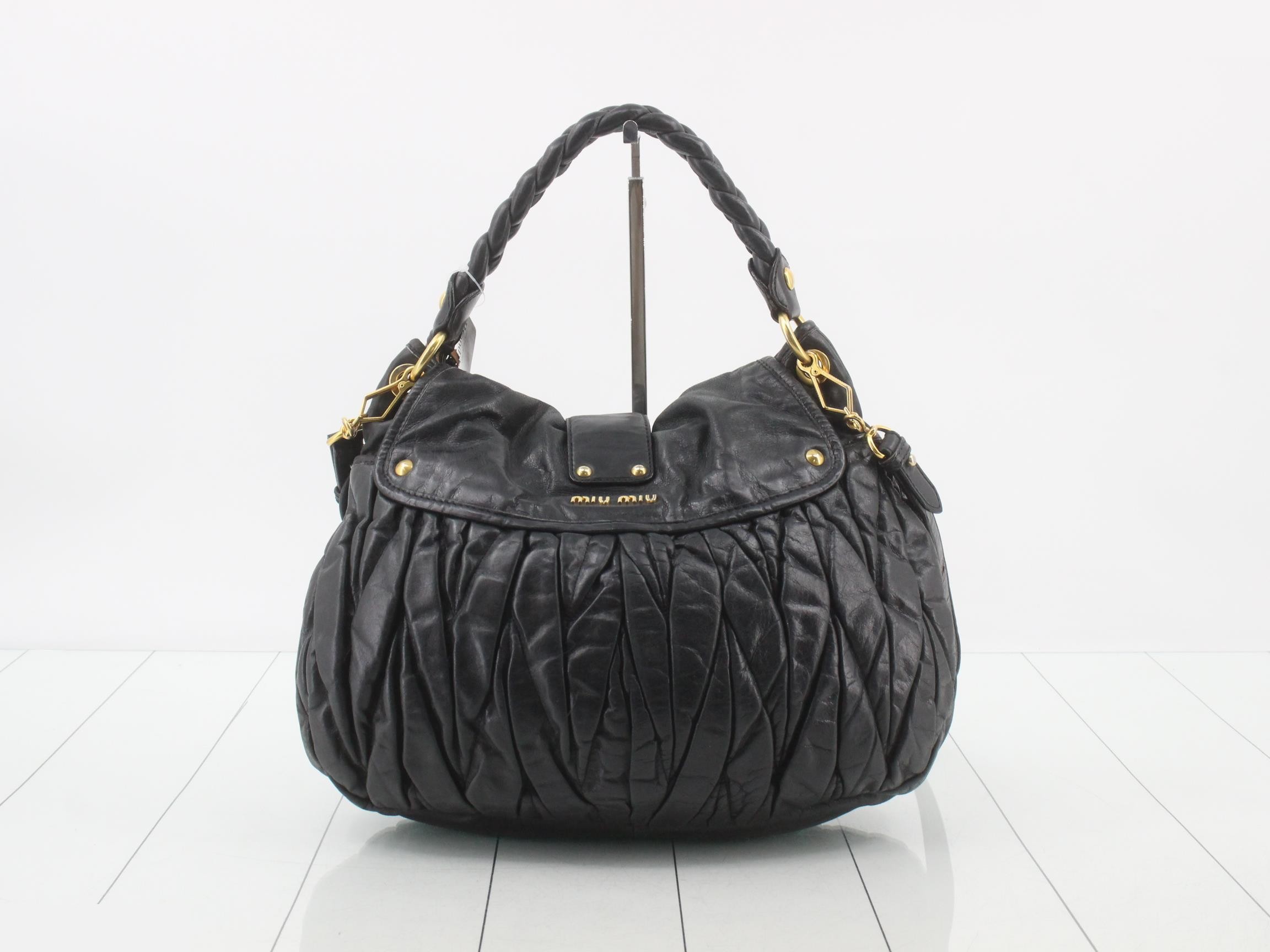Matelassé (Bag) - 2-Way Handbag with Long Strap - Leather - Black — view 2
