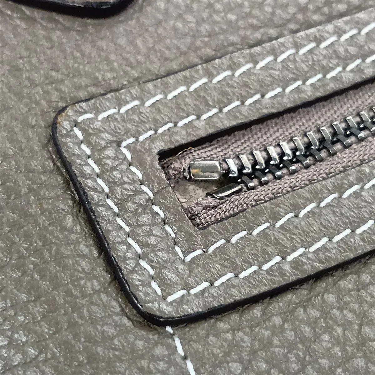 Luggage Nano Shopper Leather 2-Way Handbag, Greige — view 13