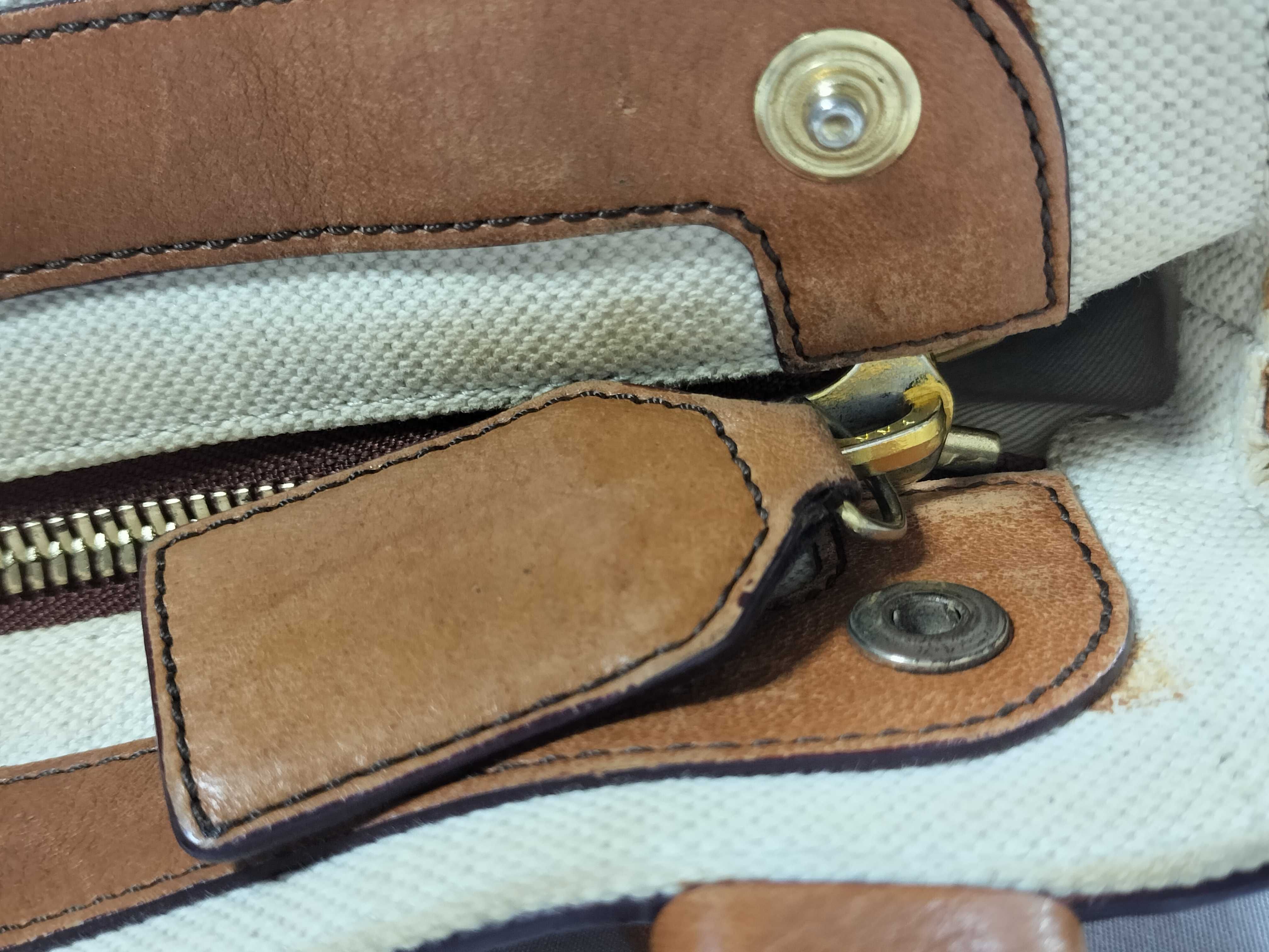 leather 2-way brown shoulder bag — view 14