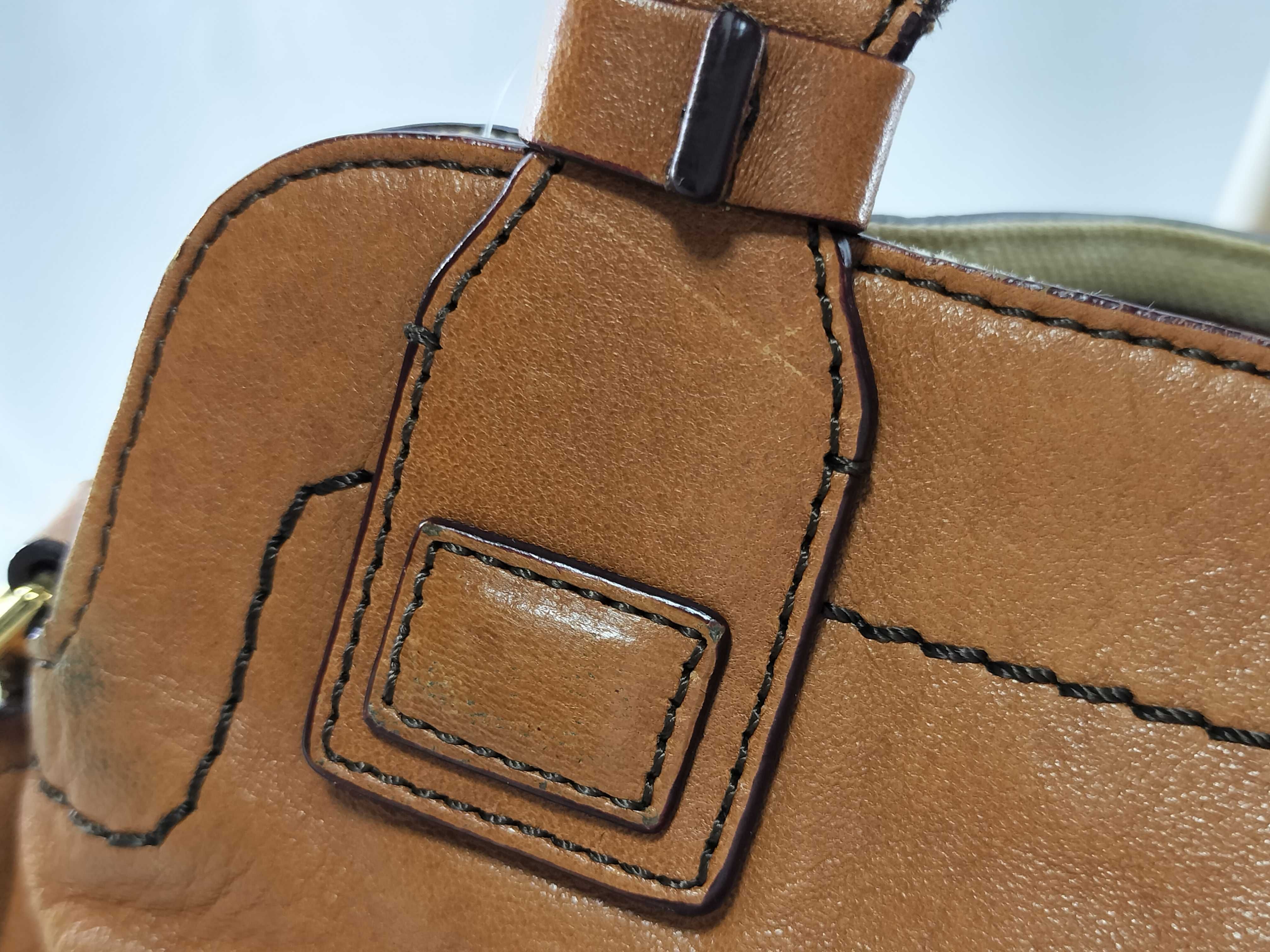 leather 2-way brown shoulder bag — view 3