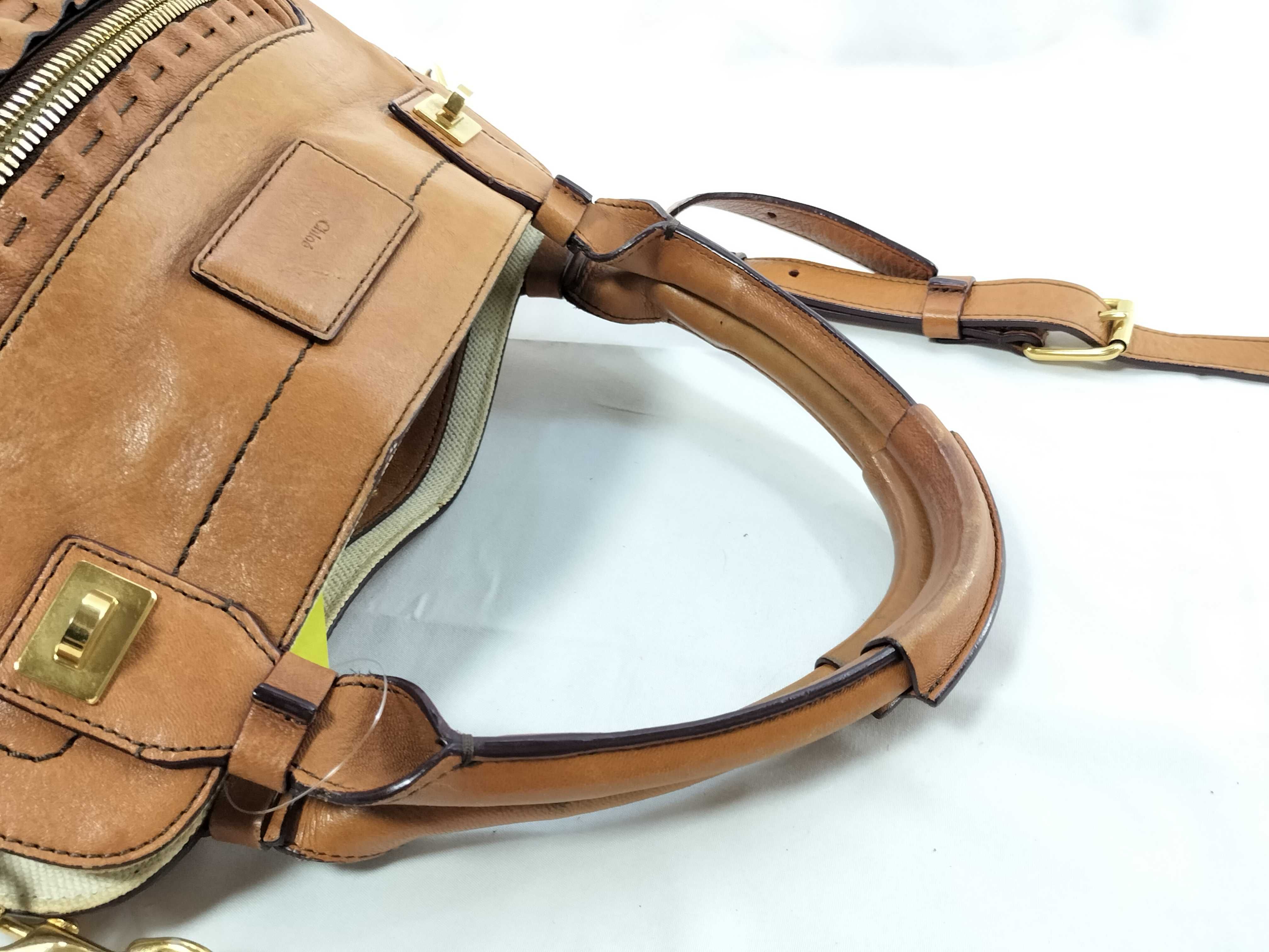 leather 2-way brown shoulder bag — view 4