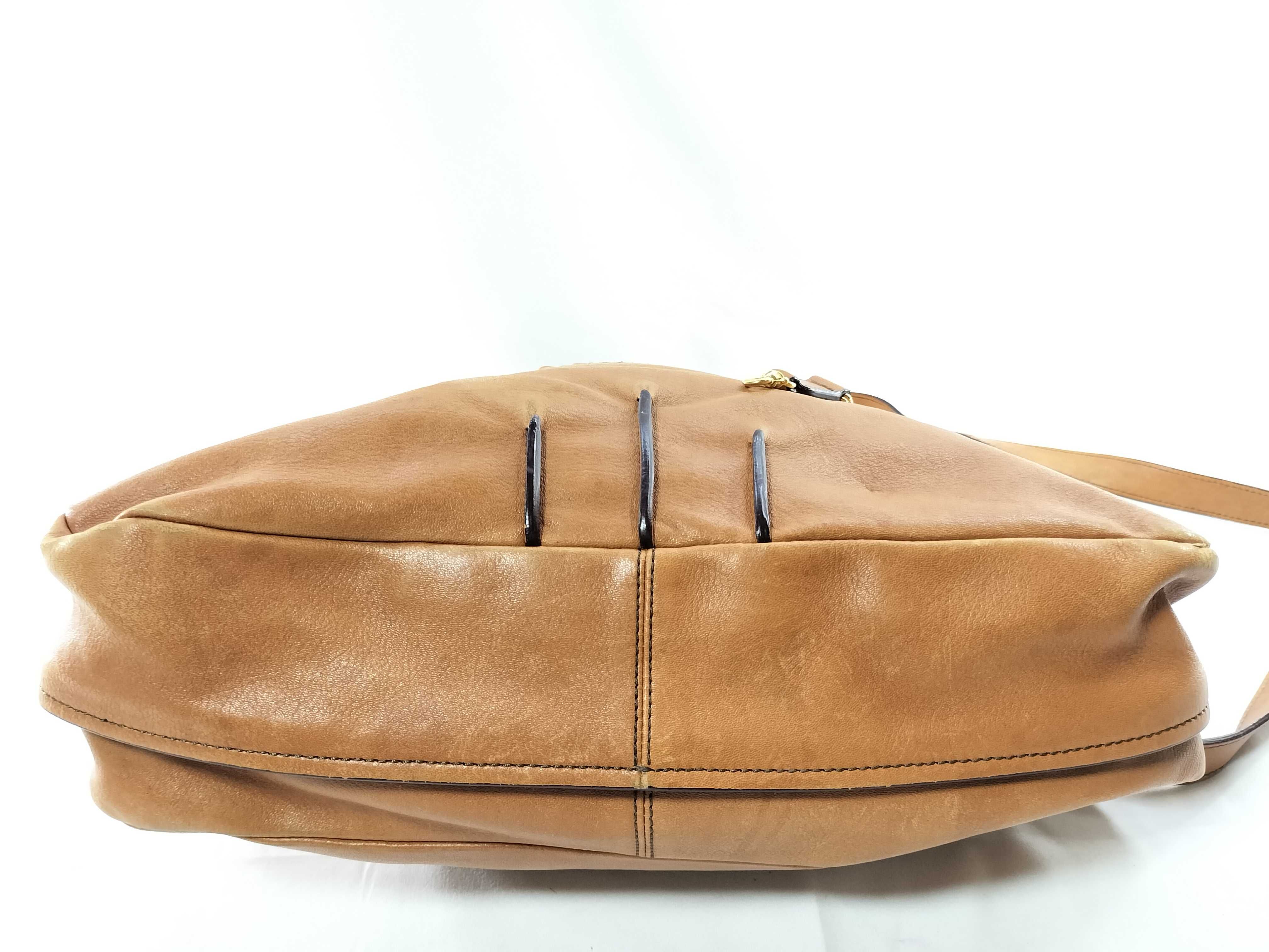 leather 2-way brown shoulder bag — view 7