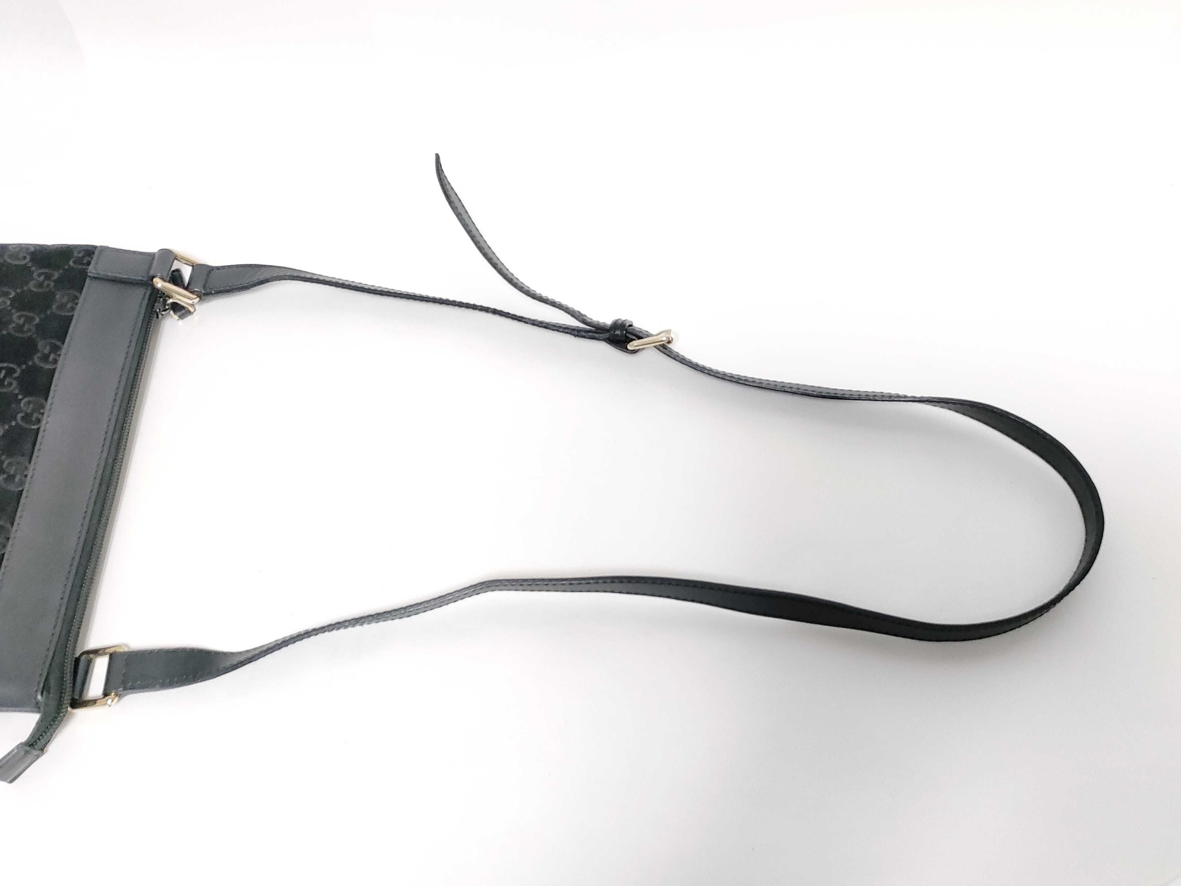 Guccissima Suede Shoulder Bag, Black — view 3