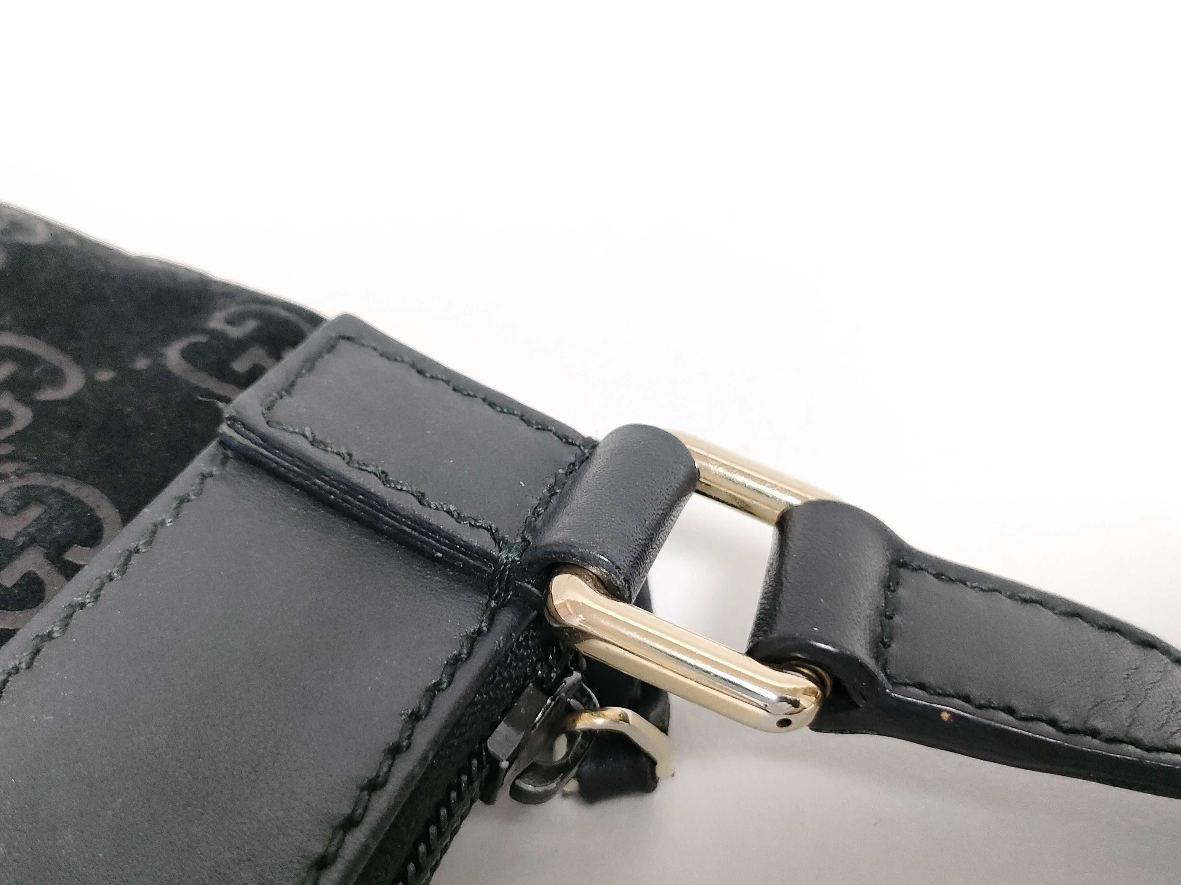 Guccissima Suede Shoulder Bag, Black — view 5