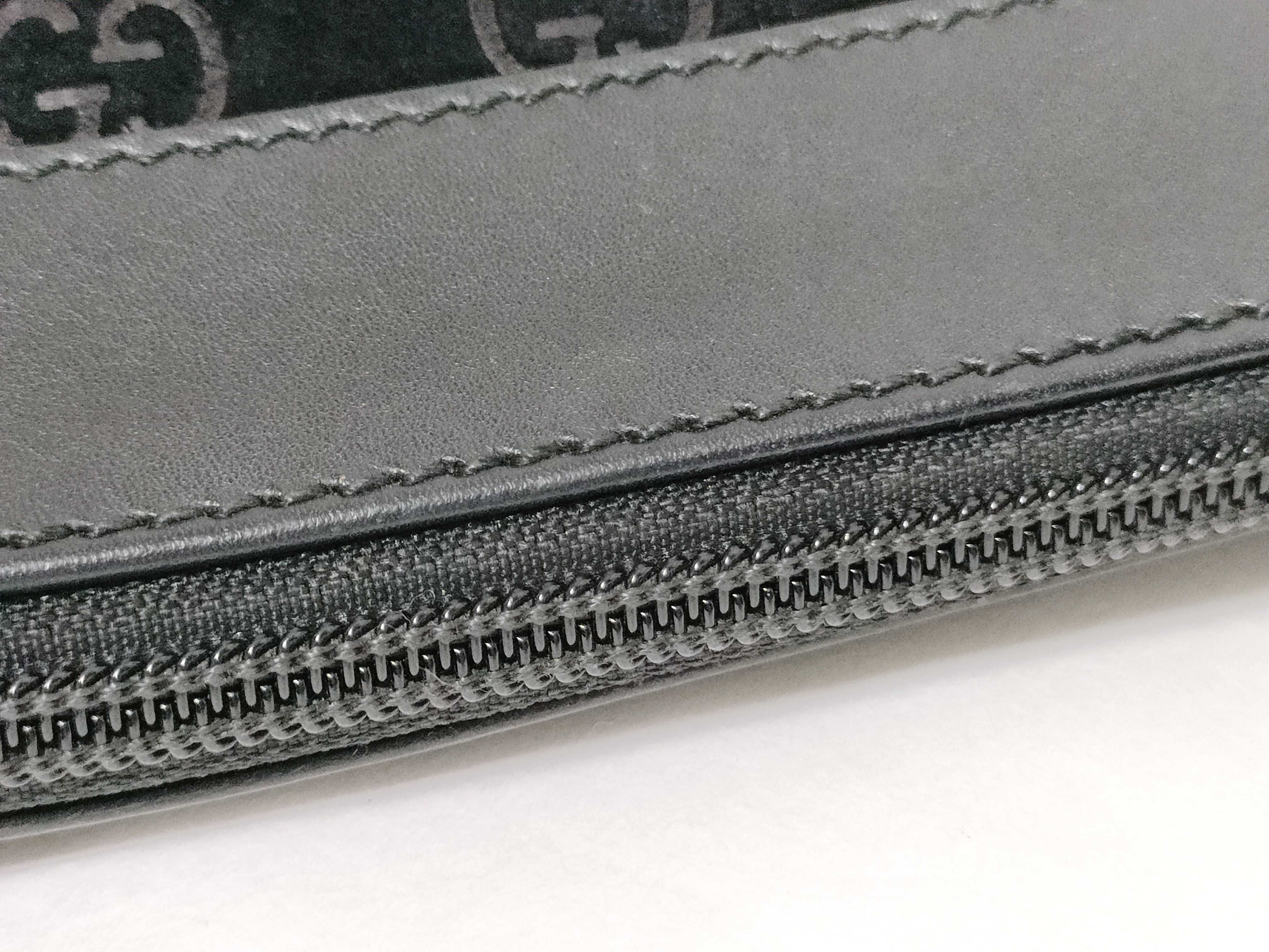 Guccissima Suede Shoulder Bag, Black — view 6