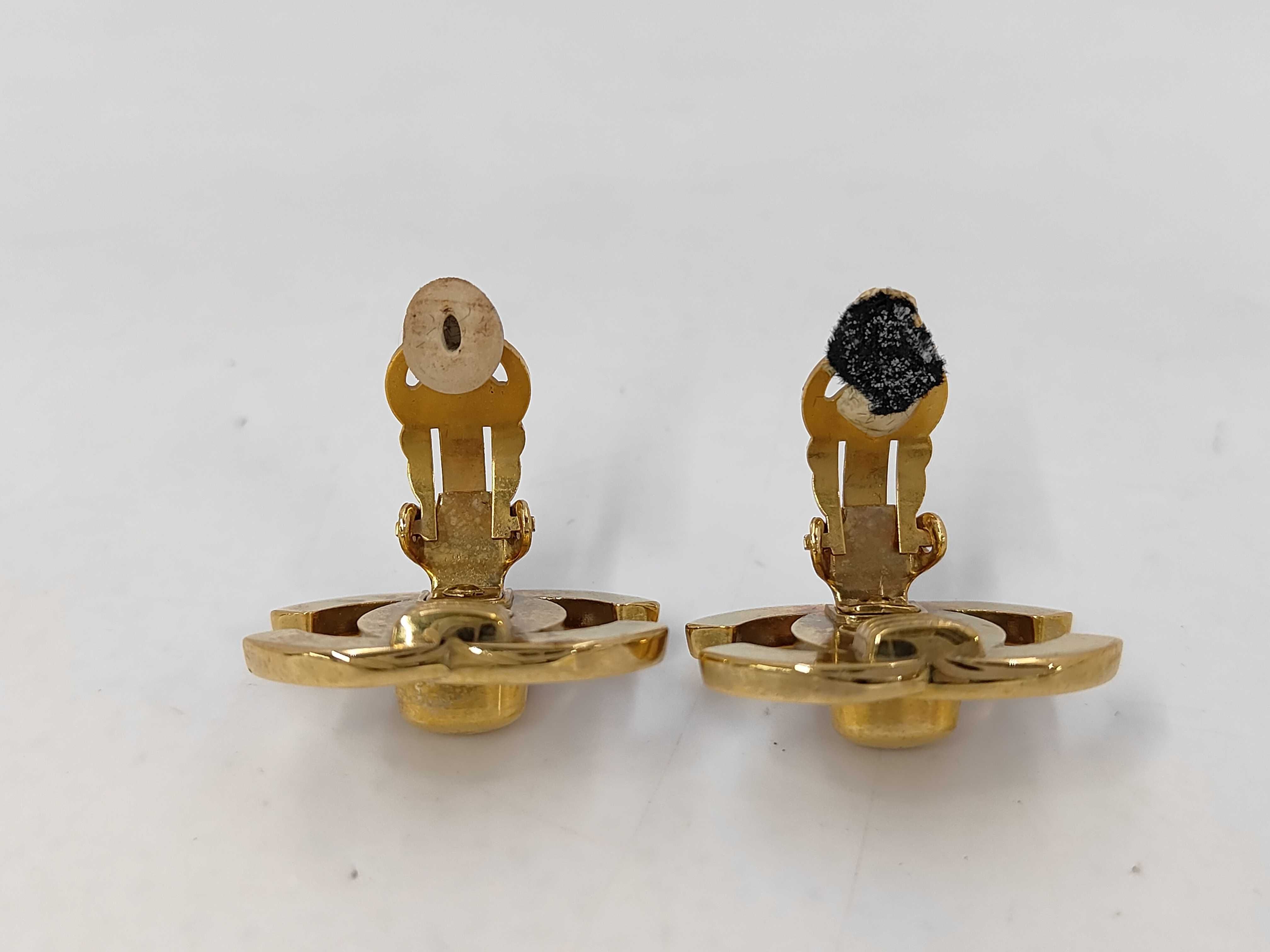 Coco Mark Turnlock Earrings, Gold Earrings — view 2