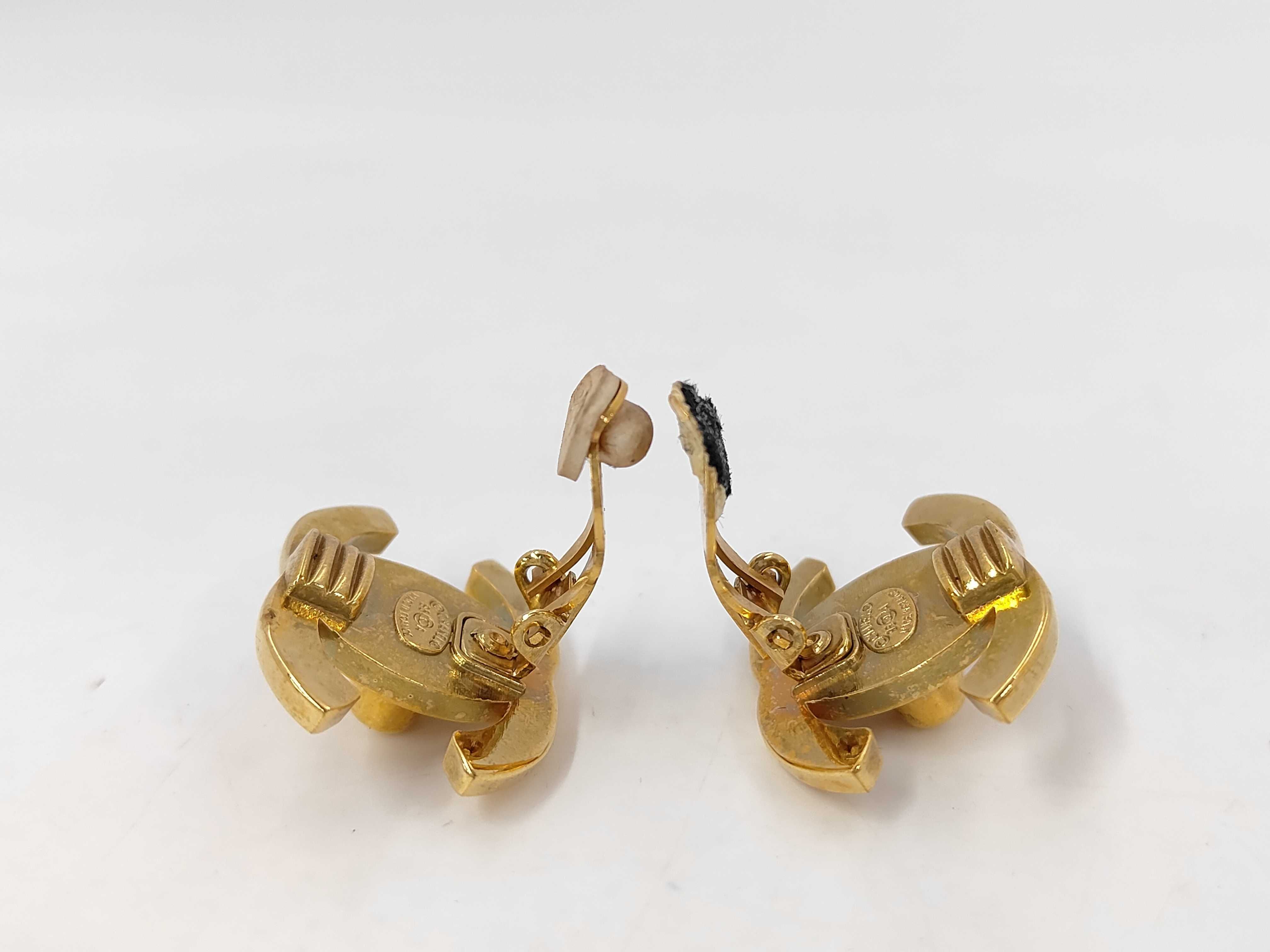 Coco Mark Turnlock Earrings, Gold Earrings — view 3