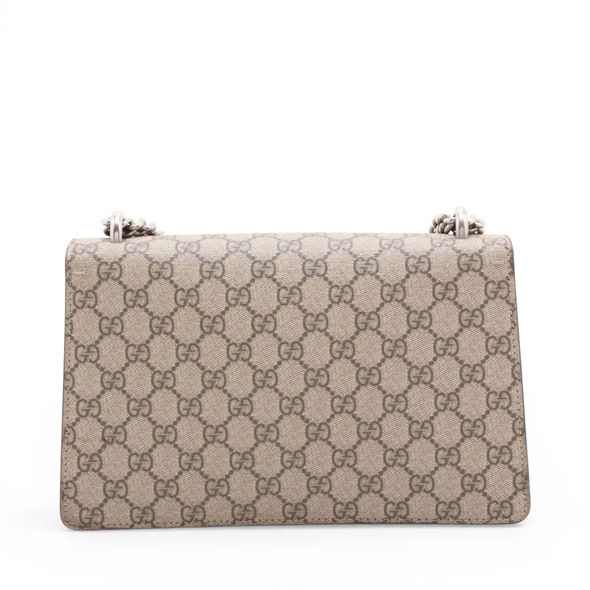 GG Supreme Dionysus PVC x Leather Chain Shoulder Bag, Beige x Red, 400249 — view 2
