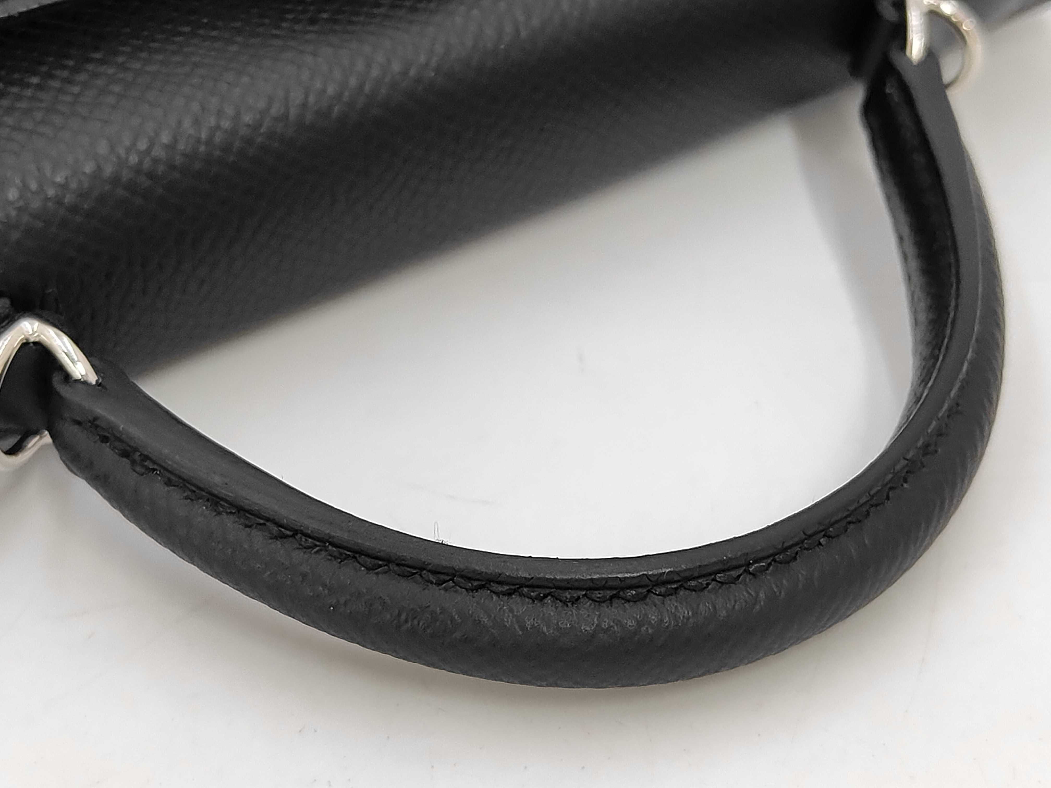 Mini Kelly Noir (G stamp) Silver Hardware Handbag — view 5