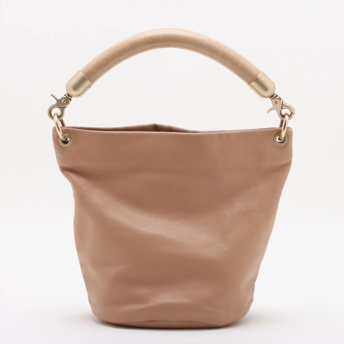 Cocomark Leather Shoulder Bag Beige Gold Hardware 8337806 No. 8 — view 2