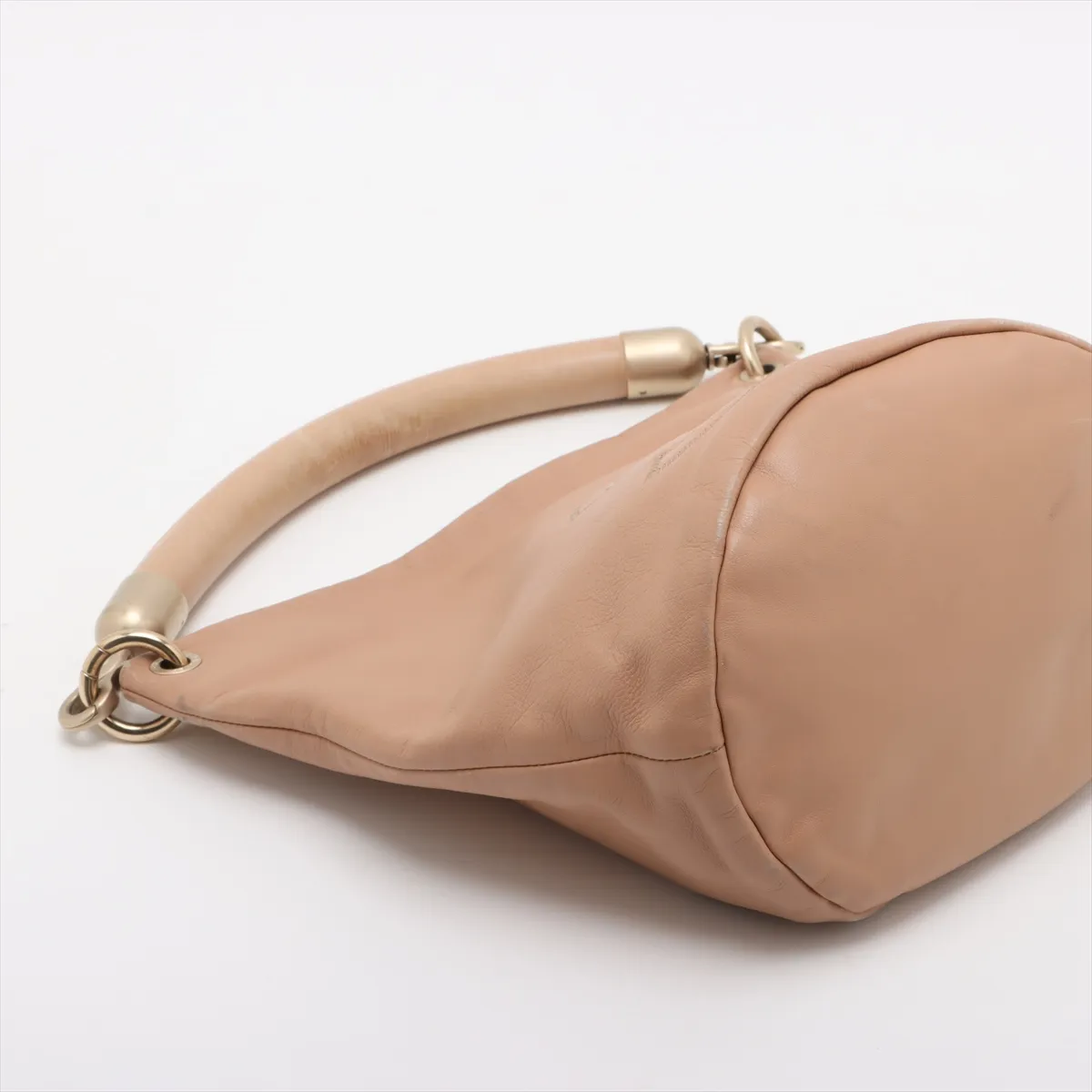 Cocomark Leather Shoulder Bag Beige Gold Hardware 8337806 No. 8 — view 4