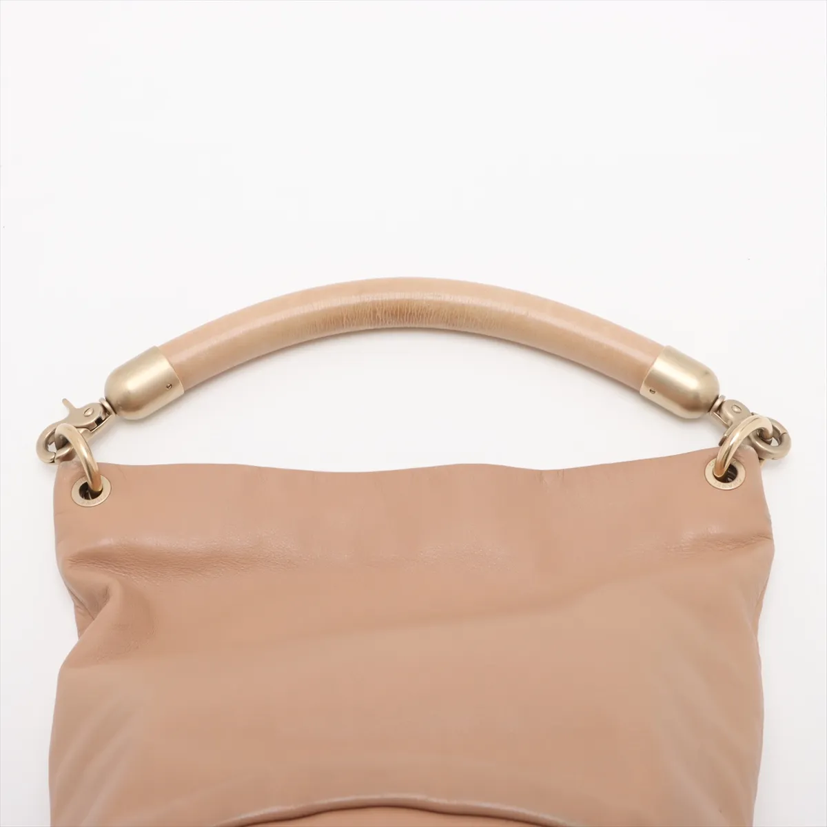 Cocomark Leather Shoulder Bag Beige Gold Hardware 8337806 No. 8 — view 6