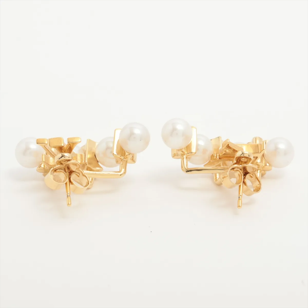 M01258 Mini Gram GK4215 Earrings (Pair) GP Gold. Shows signs of wear, — view 2