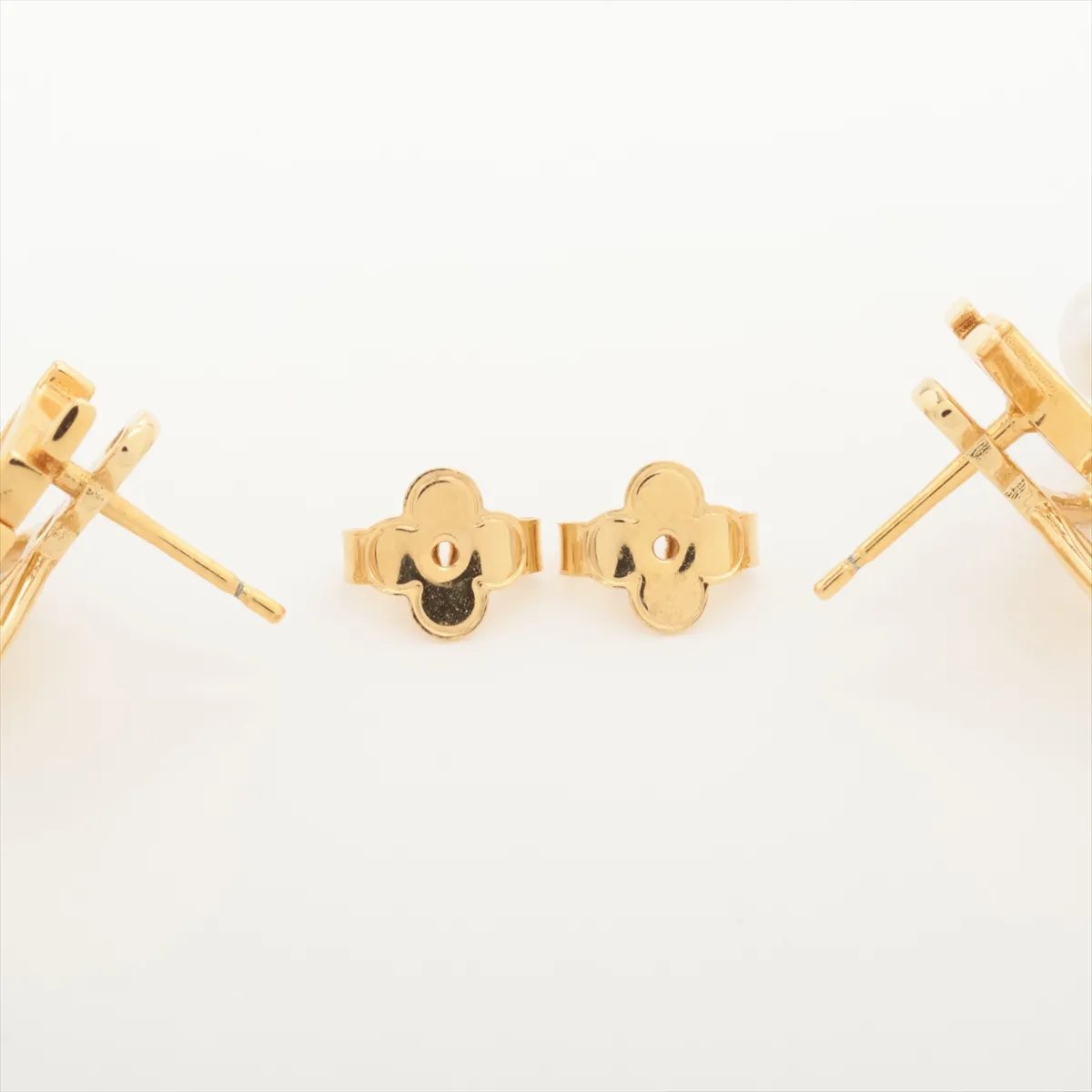 M01258 Mini Gram GK4215 Earrings (Pair) GP Gold. Shows signs of wear, — view 4