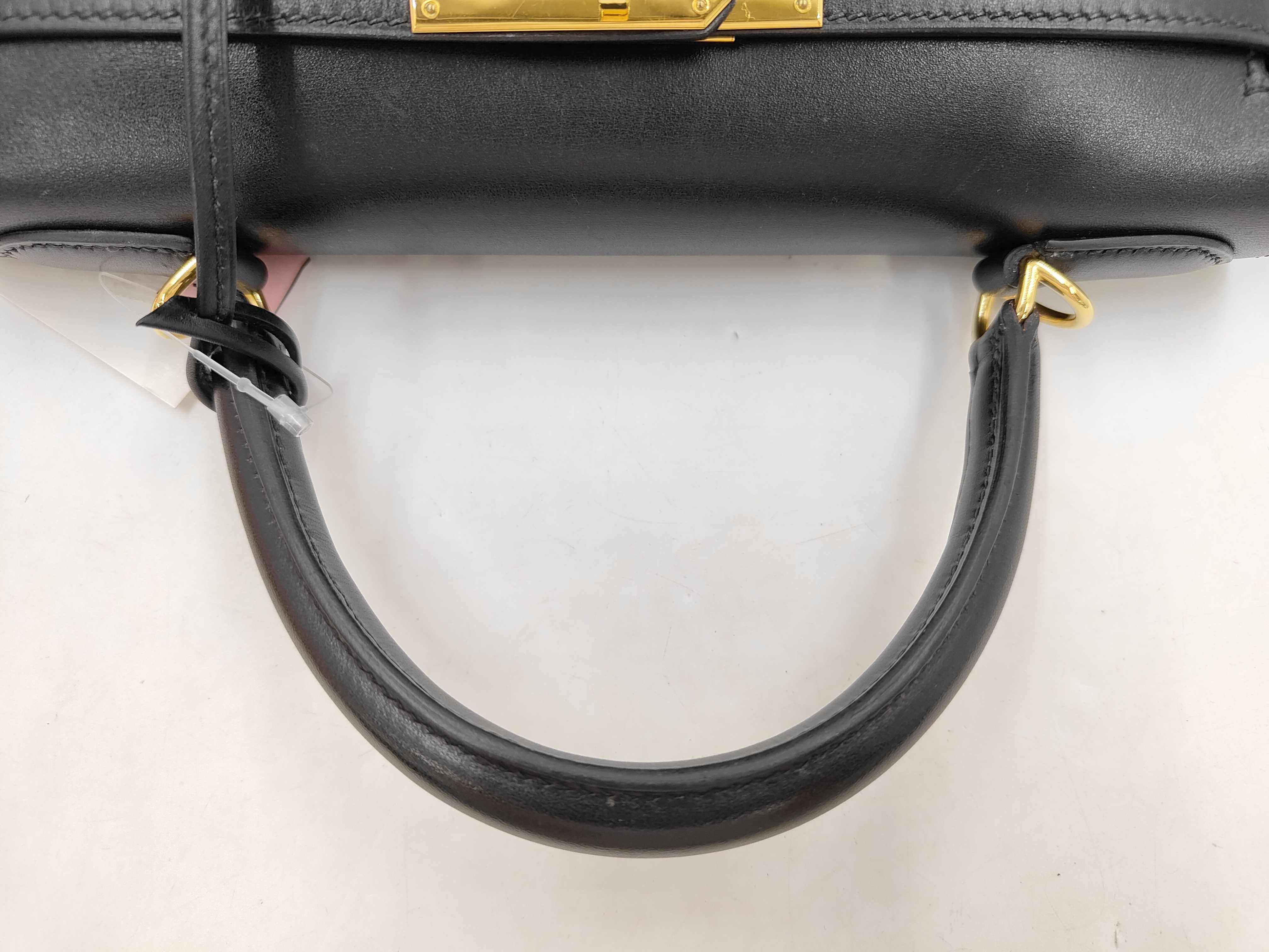 Kelly 28 F stamp Black Gold hardware V hardware with ST tote bag — view 5