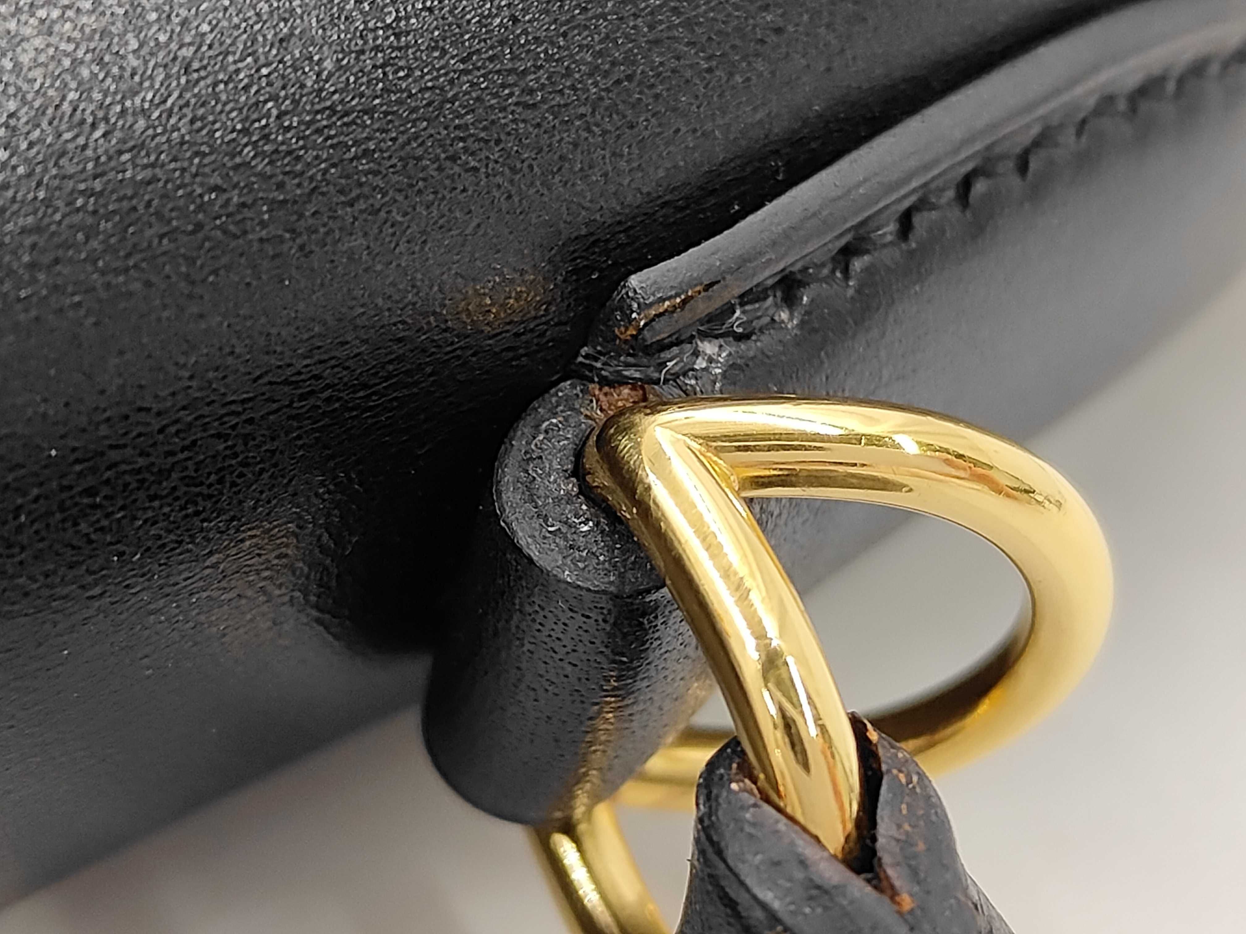 Kelly 28 F stamp Black Gold hardware V hardware with ST tote bag — view 7
