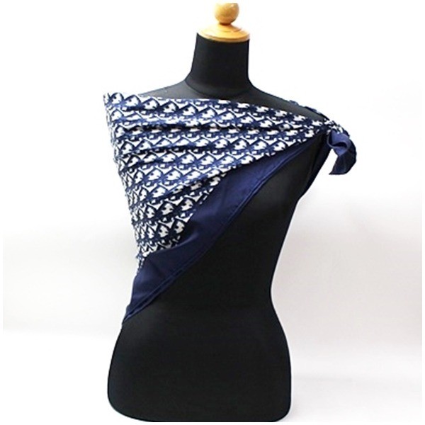 Scarf, Trotter pattern, navy — view 2