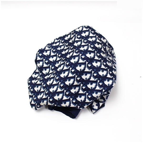 Scarf, Trotter pattern, navy — view 5
