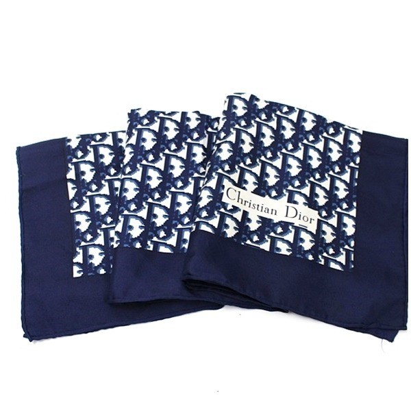 Scarf, Trotter pattern, navy — view 6