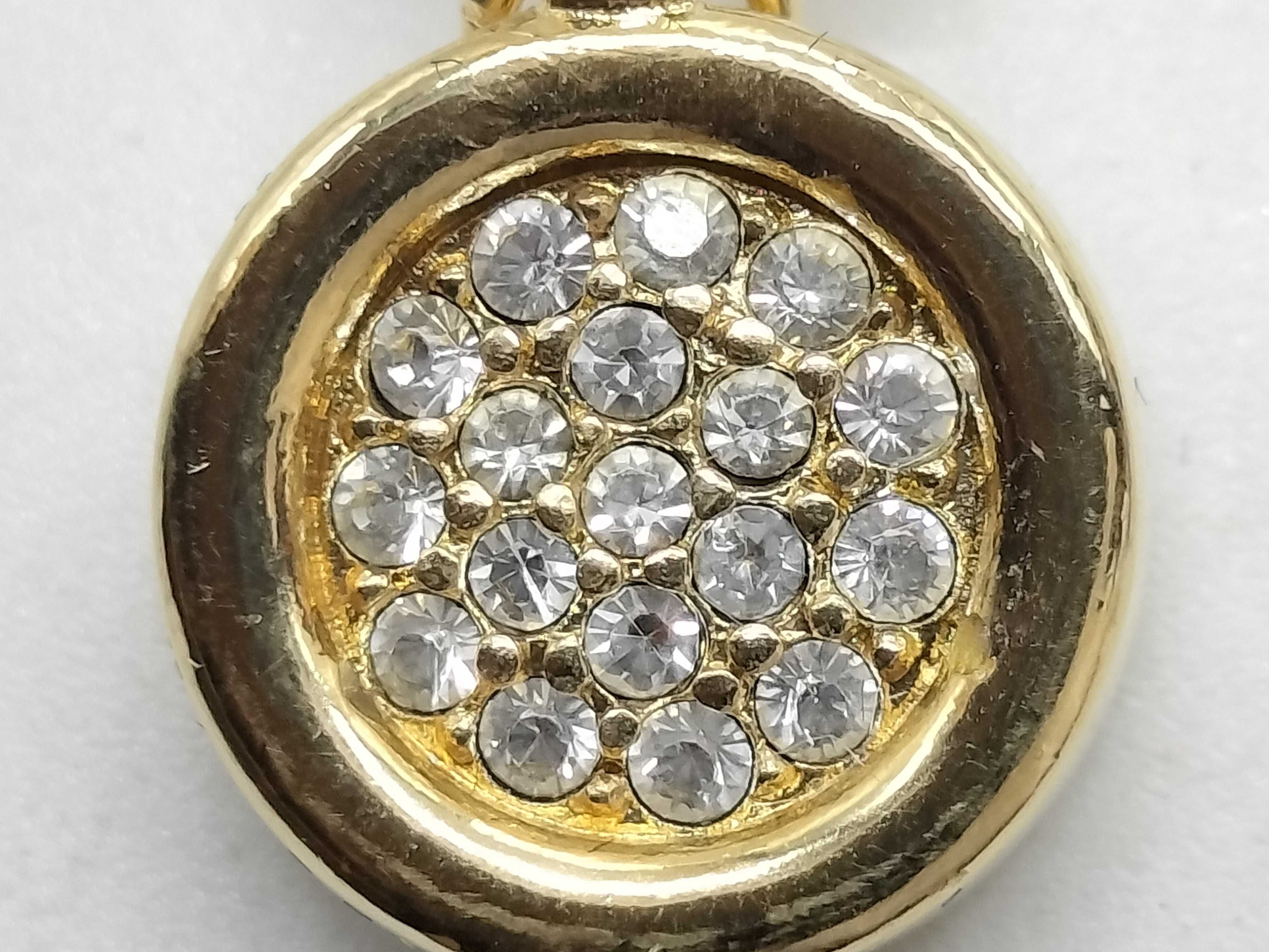 Rhinestone Circle Necklace — view 2