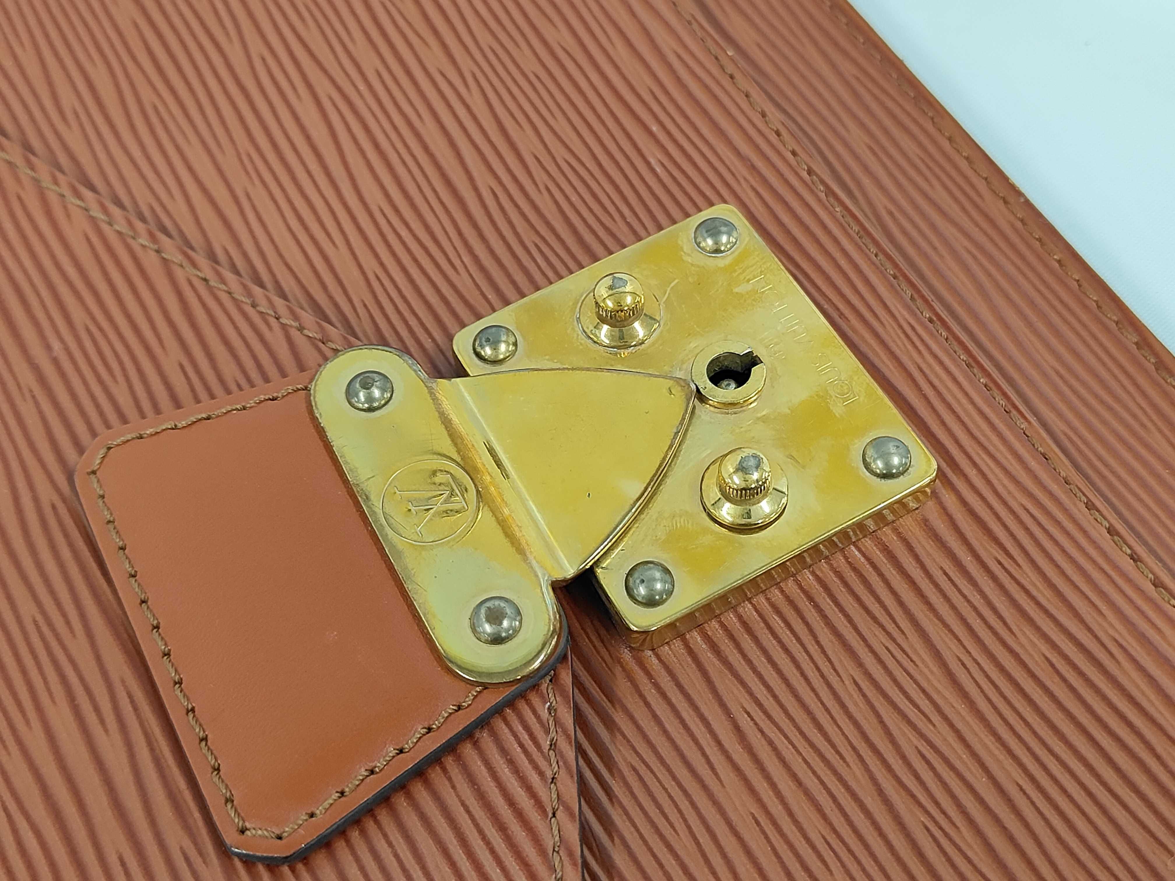 Epi Monceau handbag, brown, no strap, SR1904. — view 7