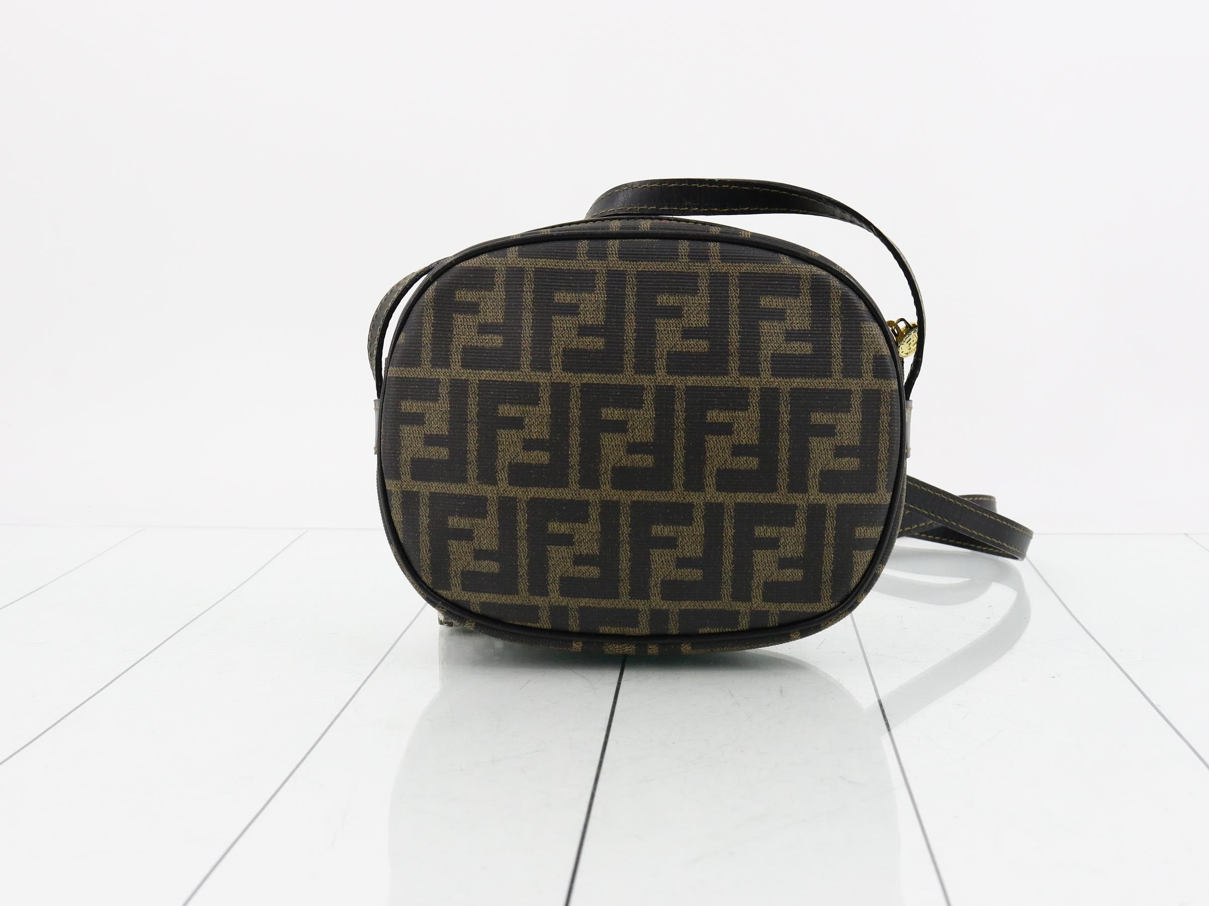Zucca Shoulder Bag, PVC, Brown x Black — view 2