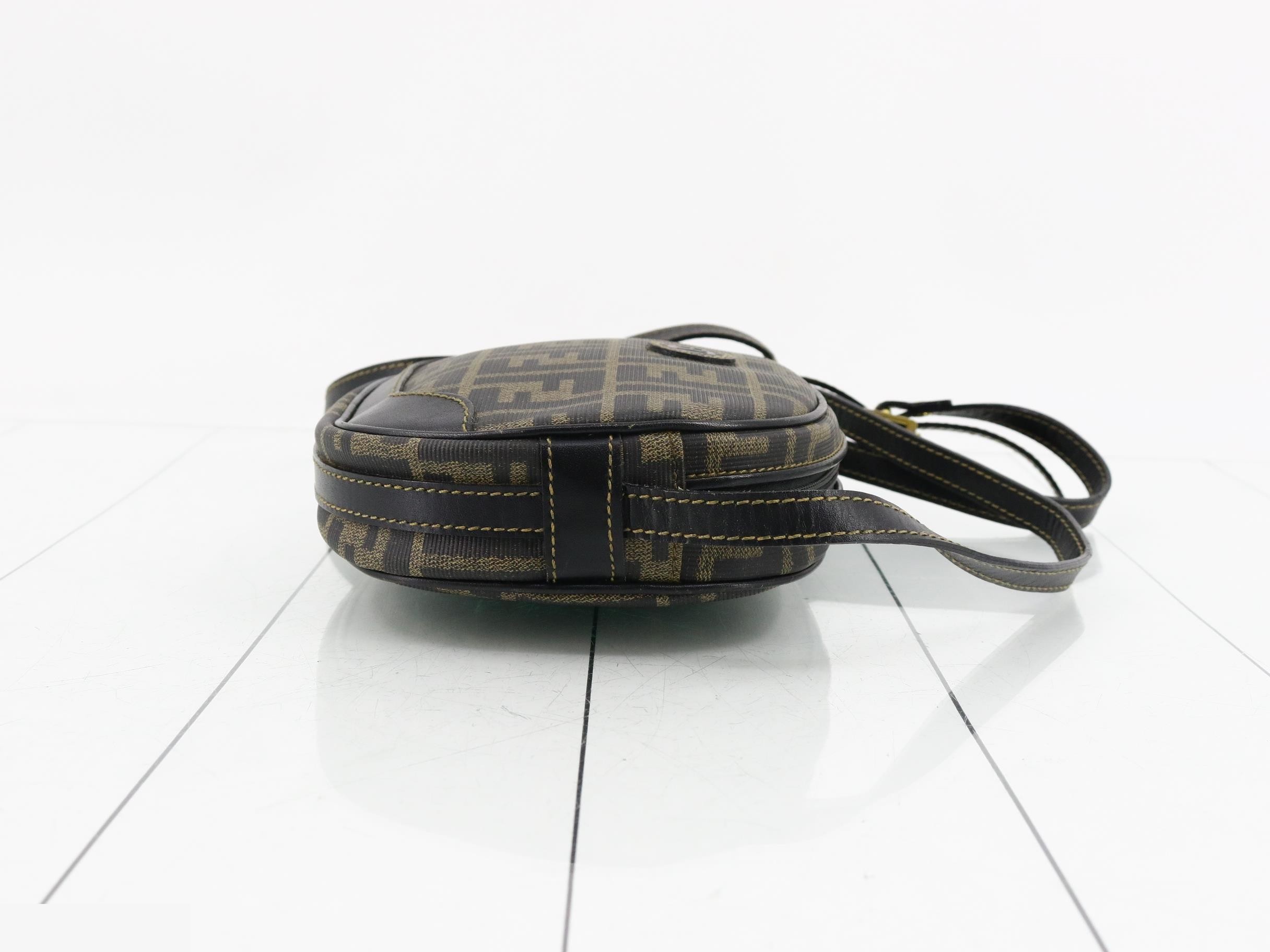 Zucca Shoulder Bag, PVC, Brown x Black — view 3