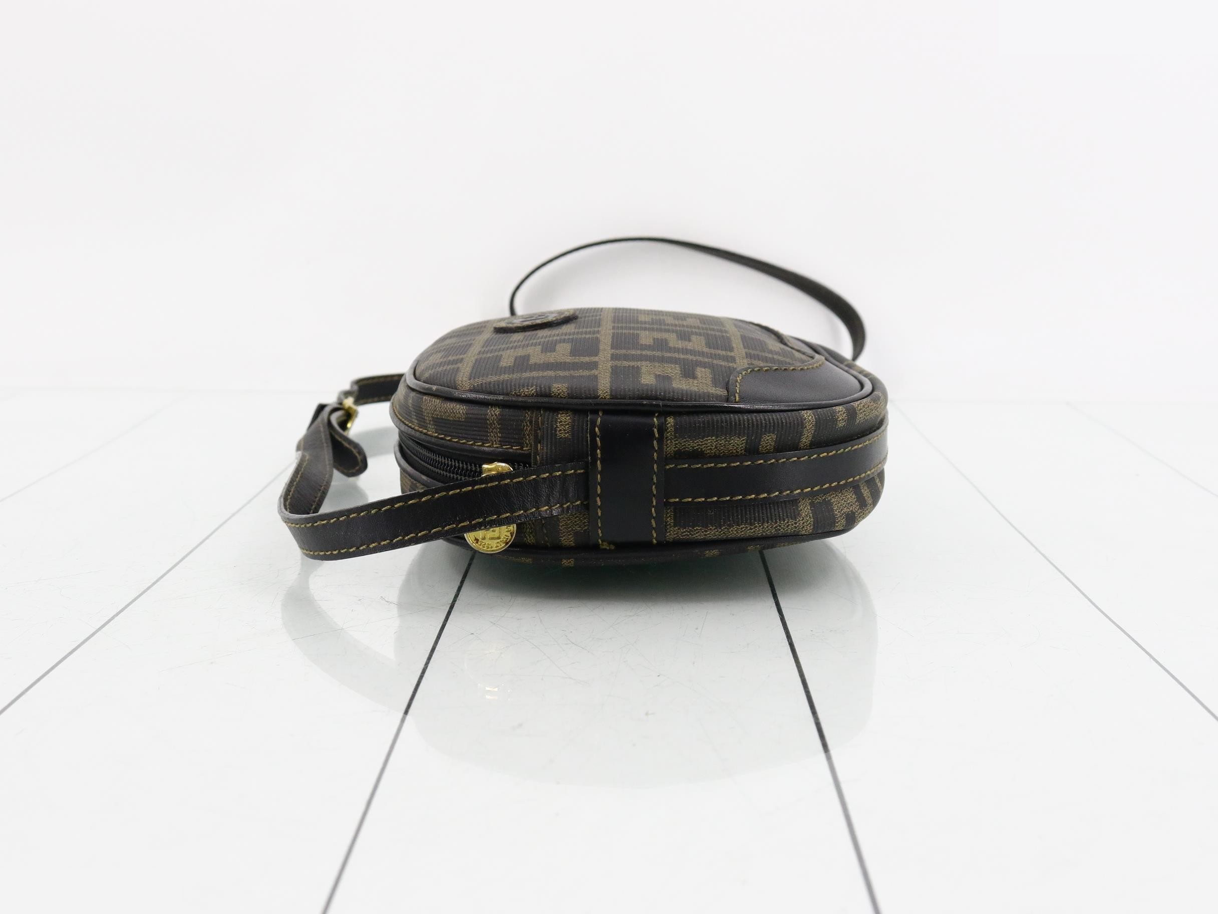 Zucca Shoulder Bag, PVC, Brown x Black — view 4