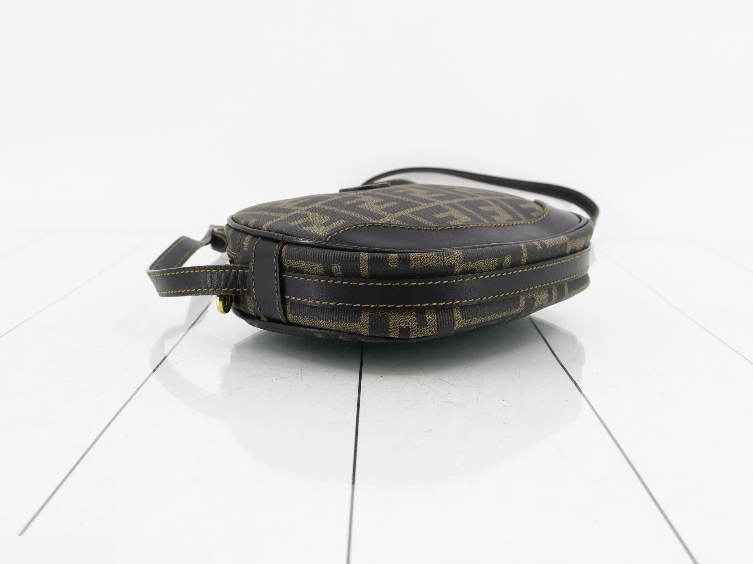 Zucca Shoulder Bag, PVC, Brown x Black — view 5