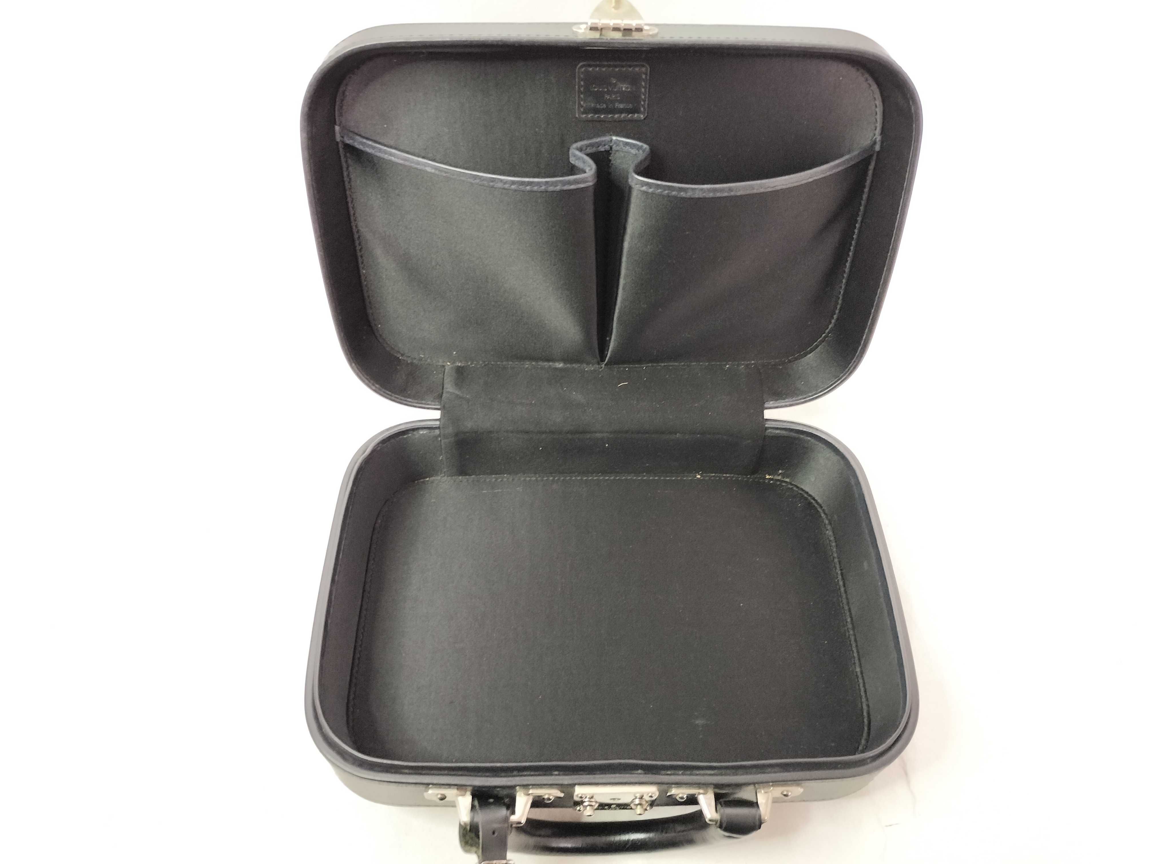 Monogram Glacé Valisette PM Noir Handbag with Name Tag — view 11