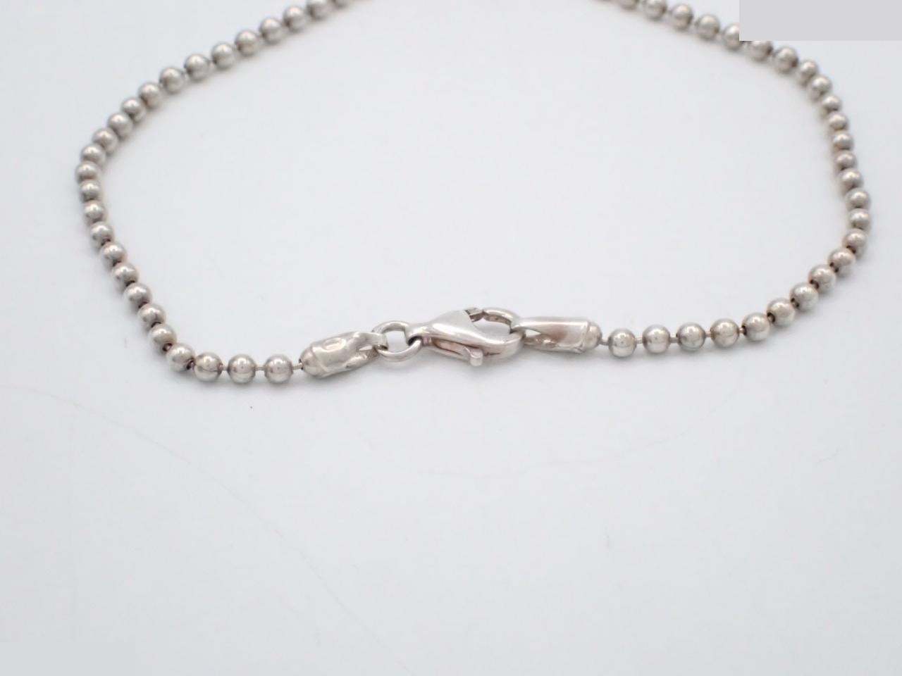 Ball chain, 925 sterling silver, 7.1g, plate bracelet, wrist circumference approximately 19cm — view 3