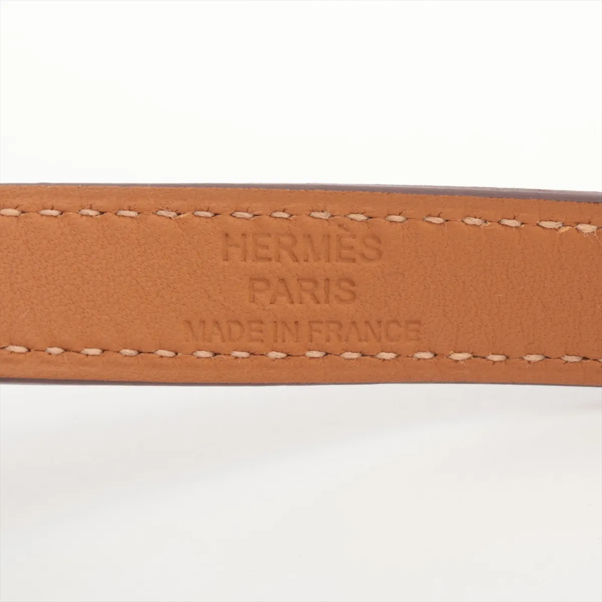 Kelly Bracelet Double Tour A:2017 Bracelet XS GP x Leather Silver x Etoupe — view 6