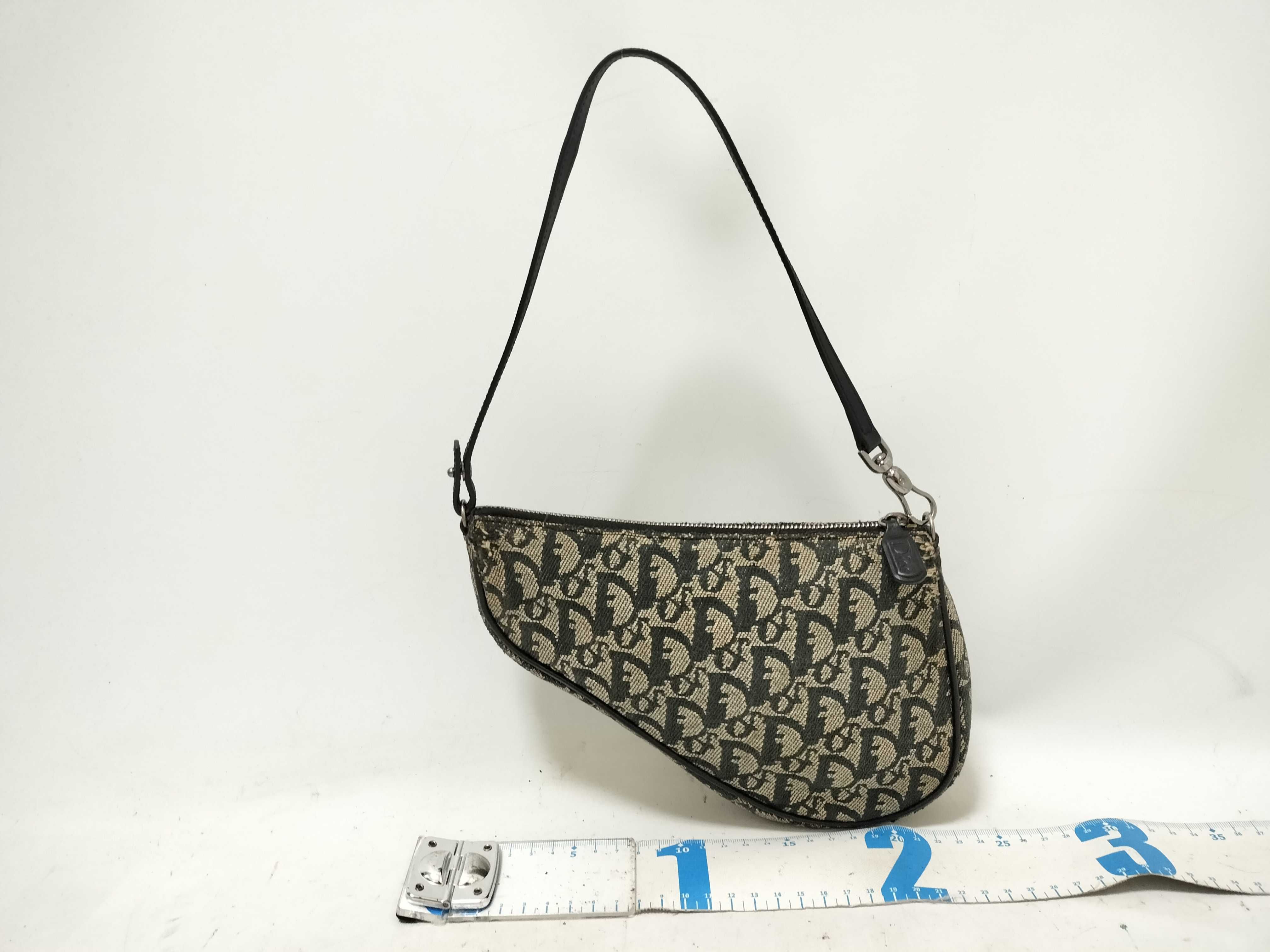 Trotter Christian Dior Saddle Bag Pouch Trotter Oblique Shoulder Bag — view 2