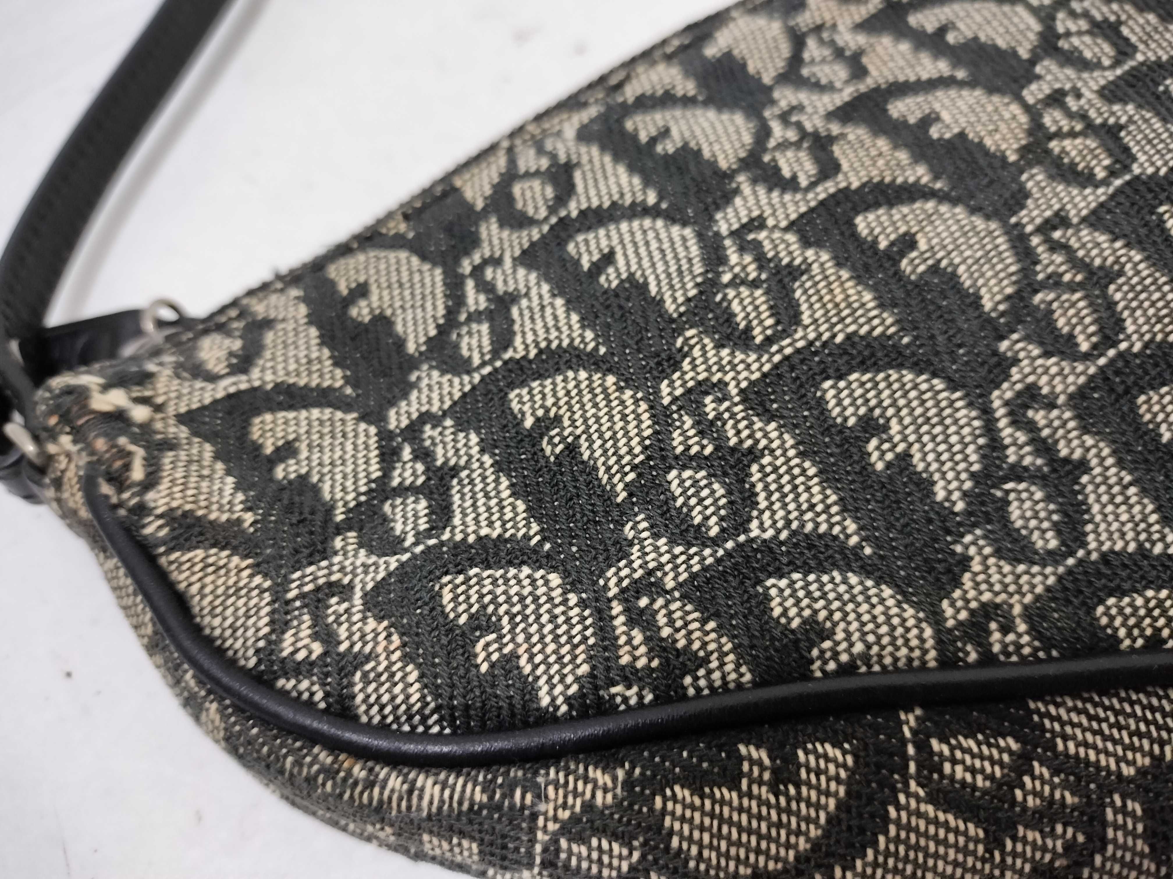 Trotter Christian Dior Saddle Bag Pouch Trotter Oblique Shoulder Bag — view 15