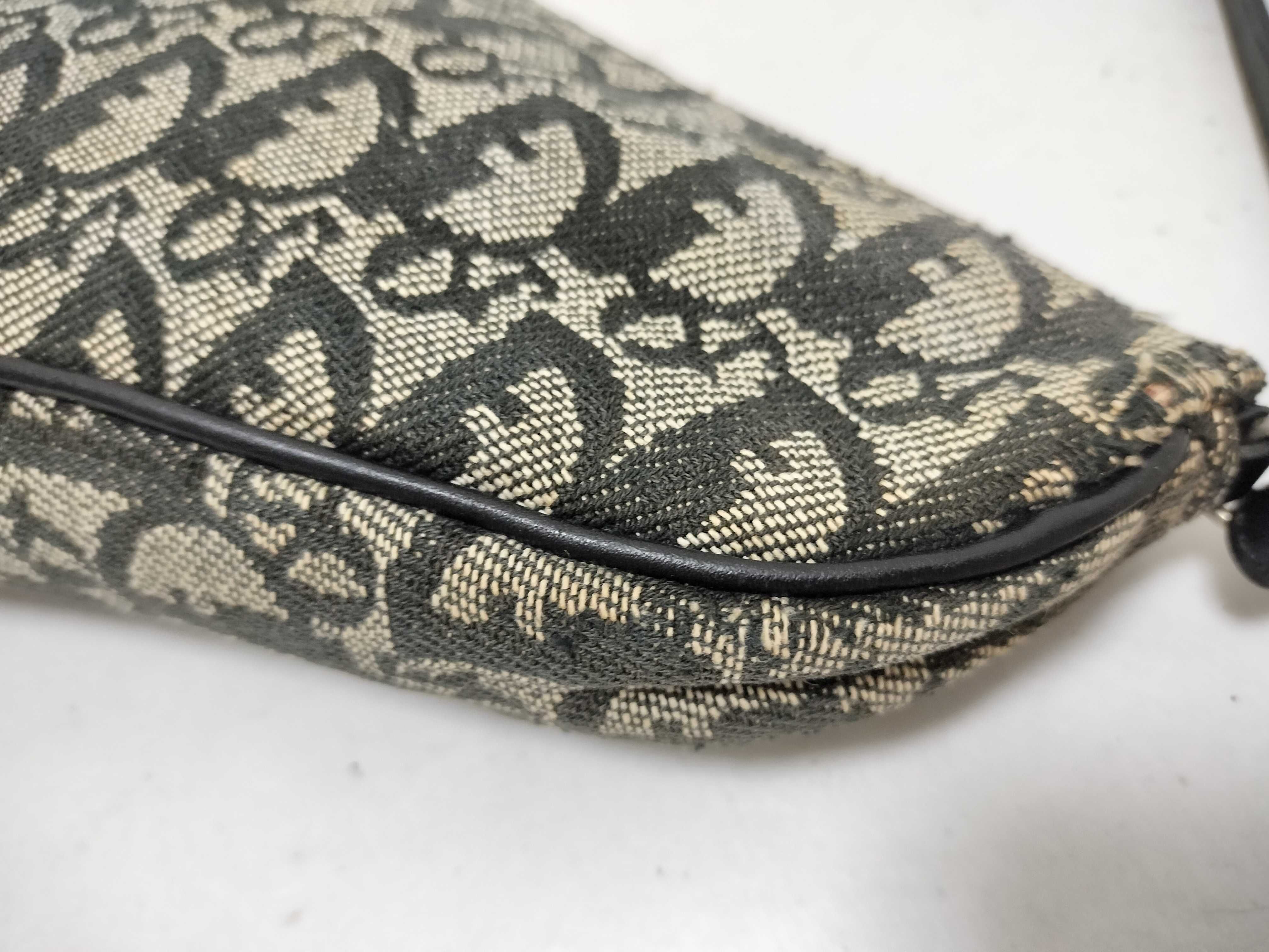 Trotter Christian Dior Saddle Bag Pouch Trotter Oblique Shoulder Bag — view 7