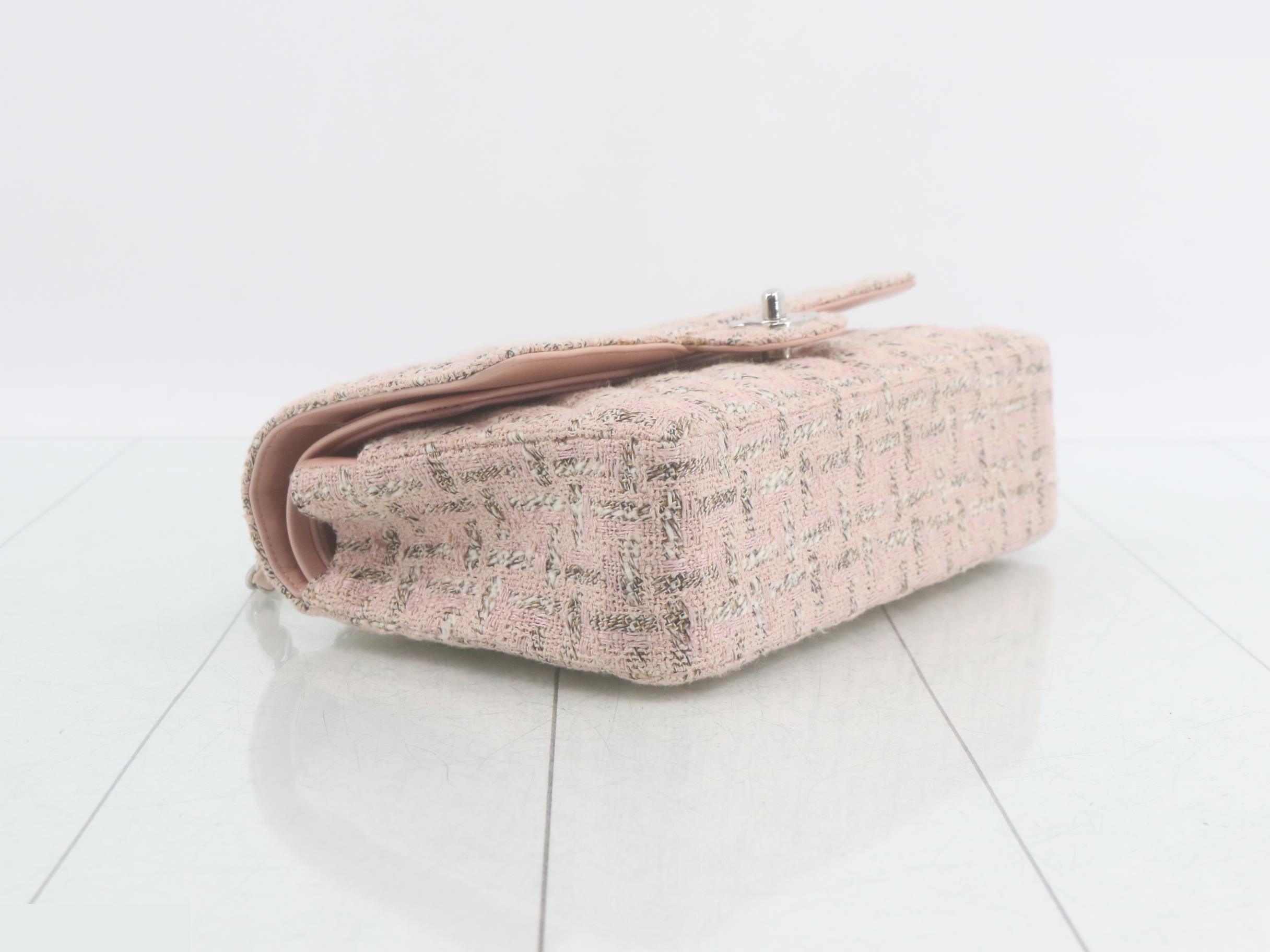 Matelassé Double Flap Tweed Chain Shoulder Bag (Series 10) — view 5