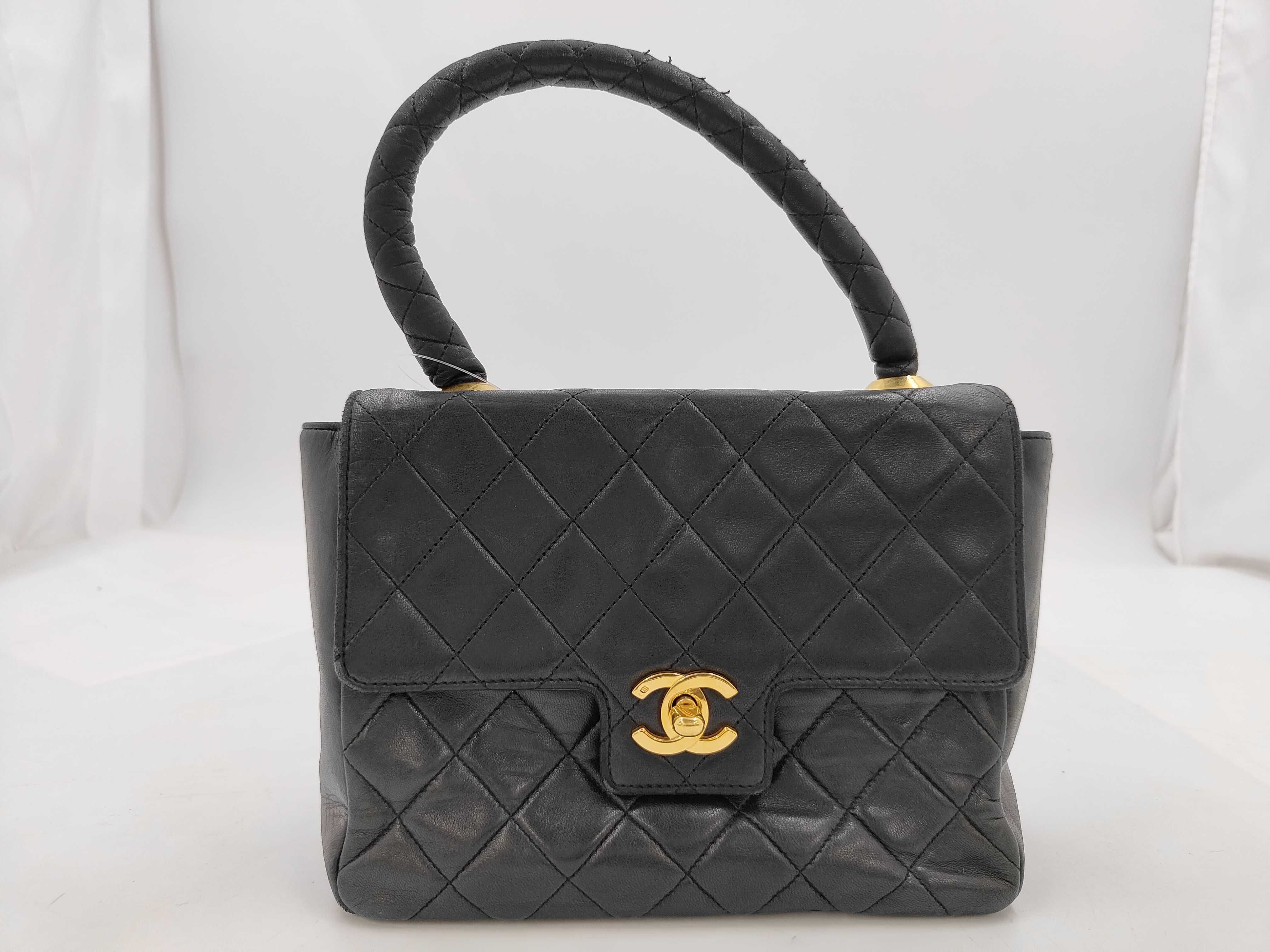 Lambskin Handle Matelassé Handbag