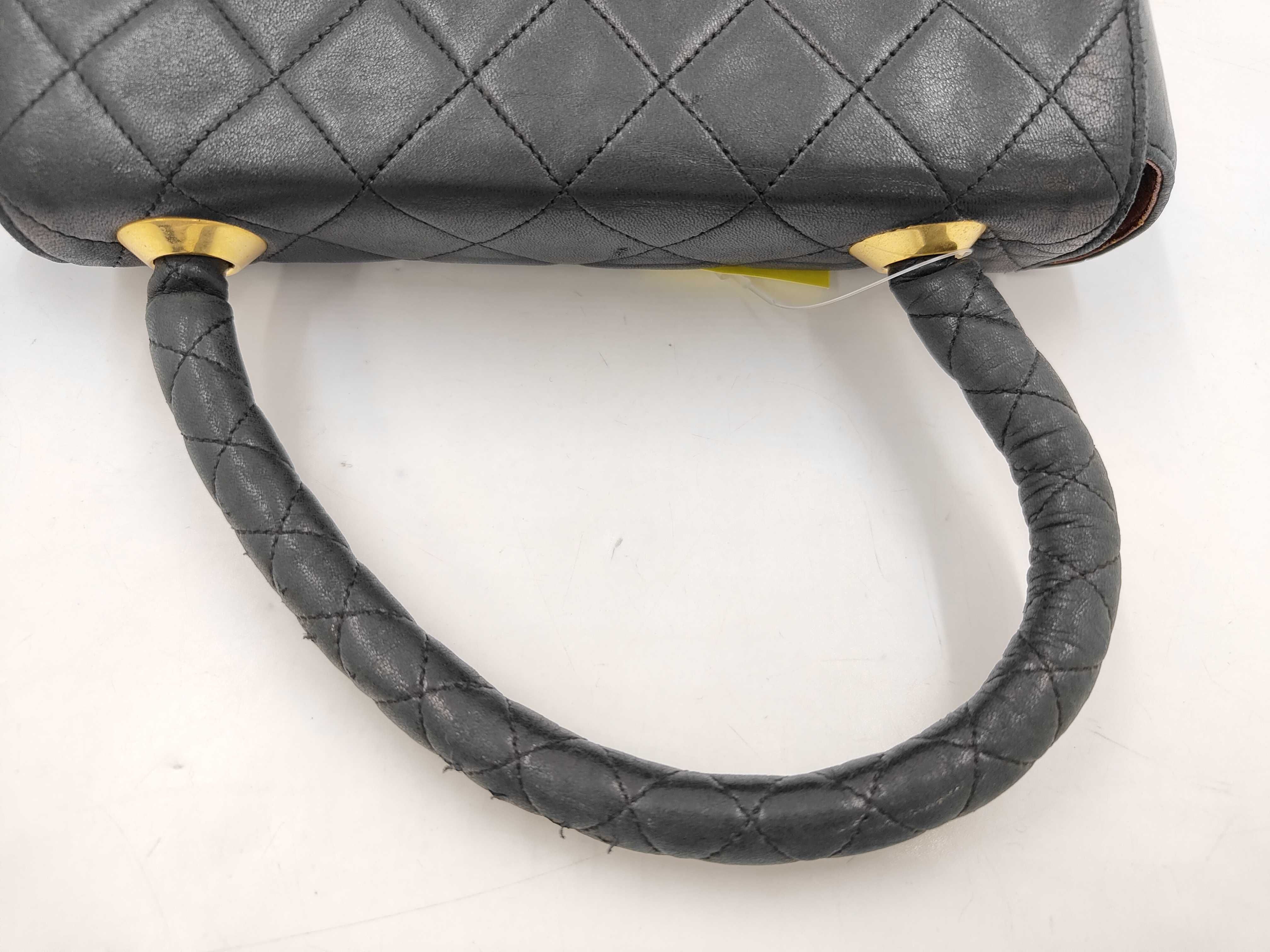 Lambskin Handle Matelassé Handbag — view 5
