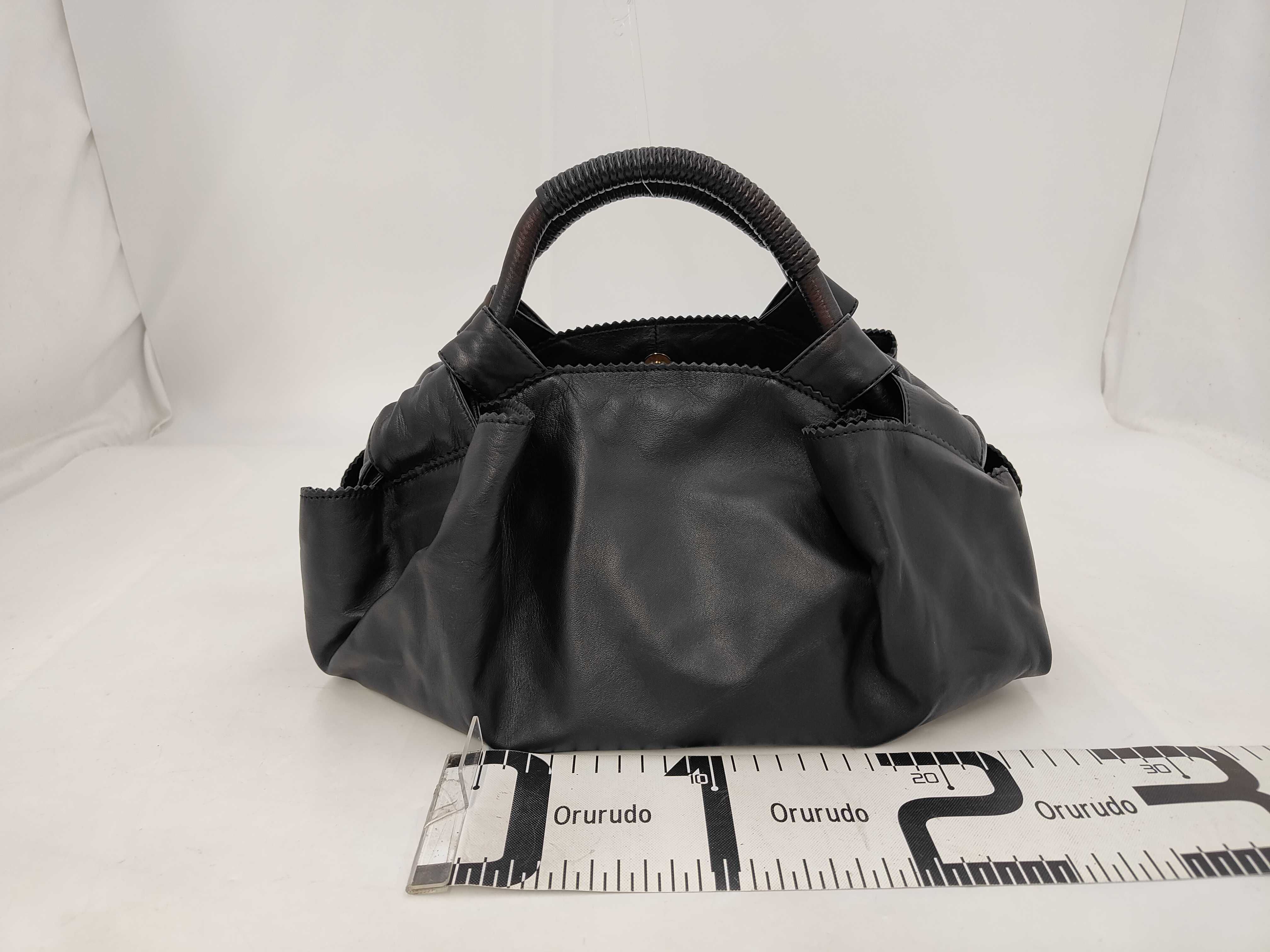 Black Nappa Aire Bag with Tag, Dust Bag, and Charm - Handbag — view 2