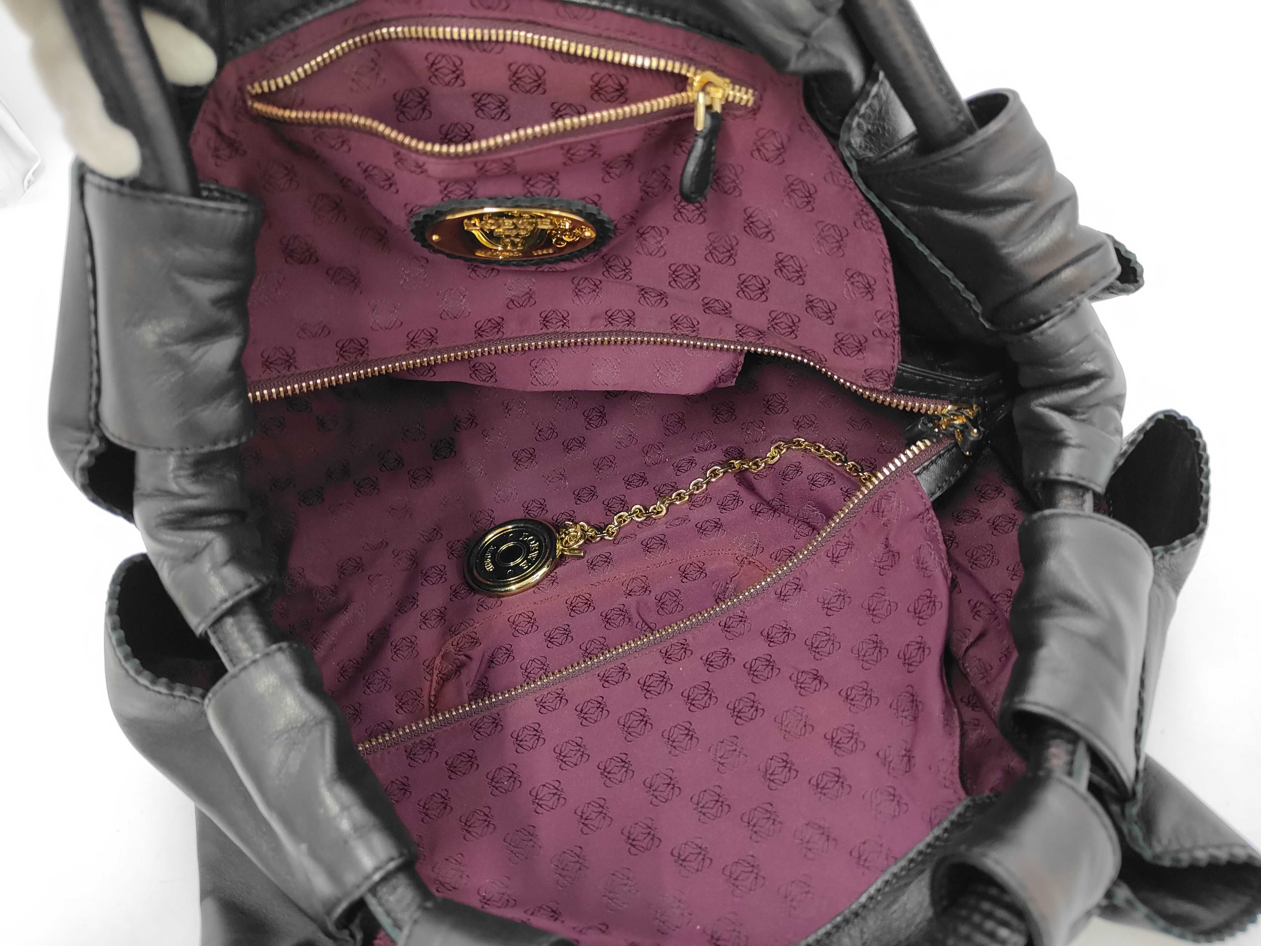 Black Nappa Aire Bag with Tag, Dust Bag, and Charm - Handbag — view 8