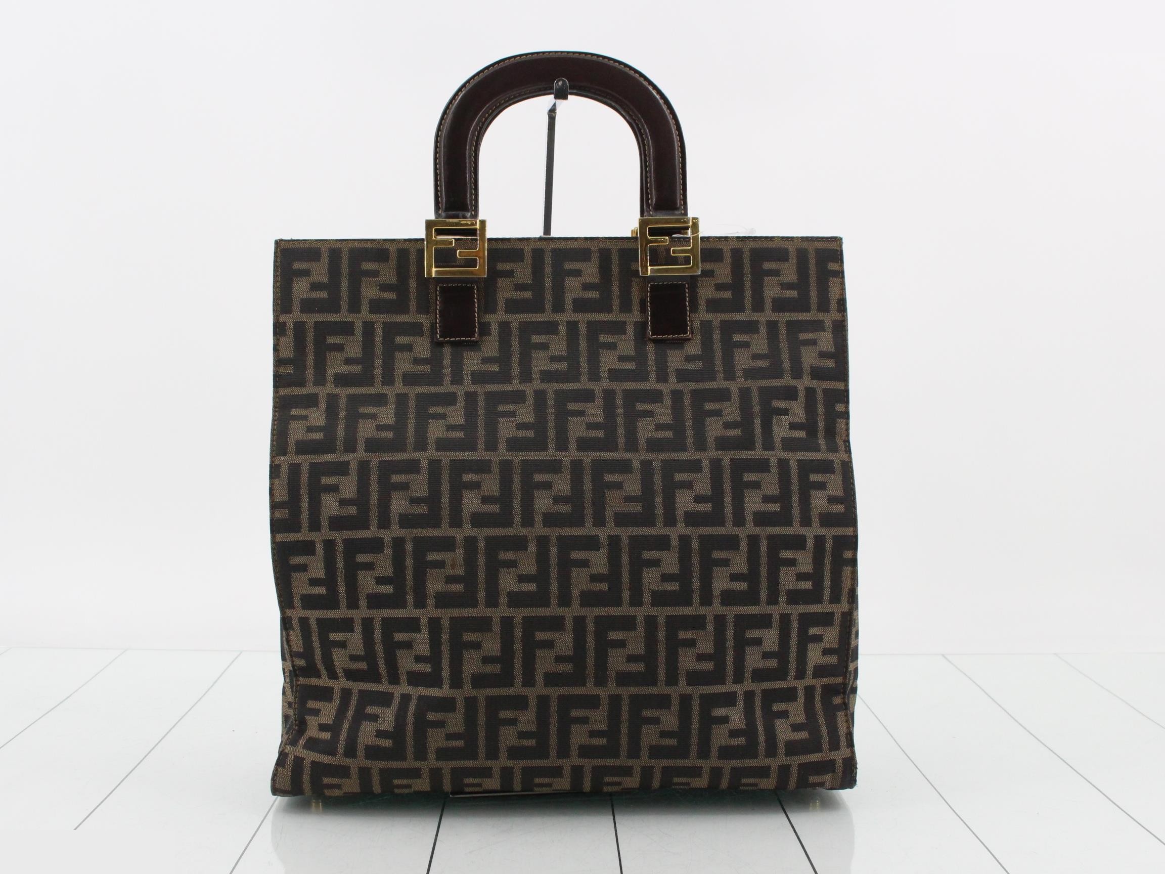 handbag, canvas, Zucca pattern, tote bag, brown. — view 2
