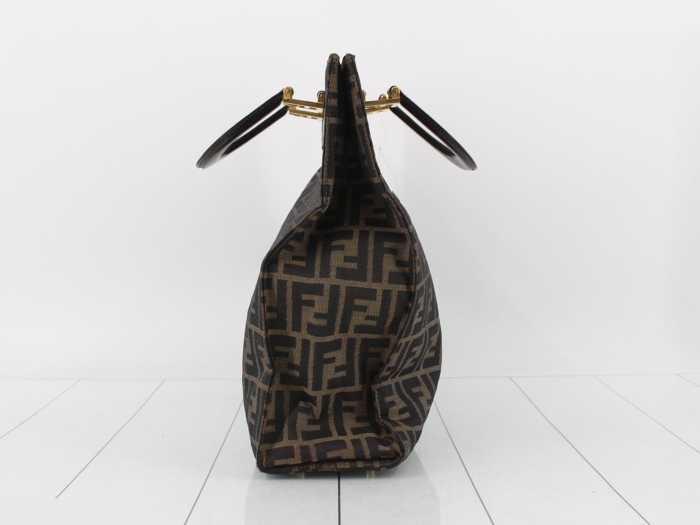 handbag, canvas, Zucca pattern, tote bag, brown. — view 3