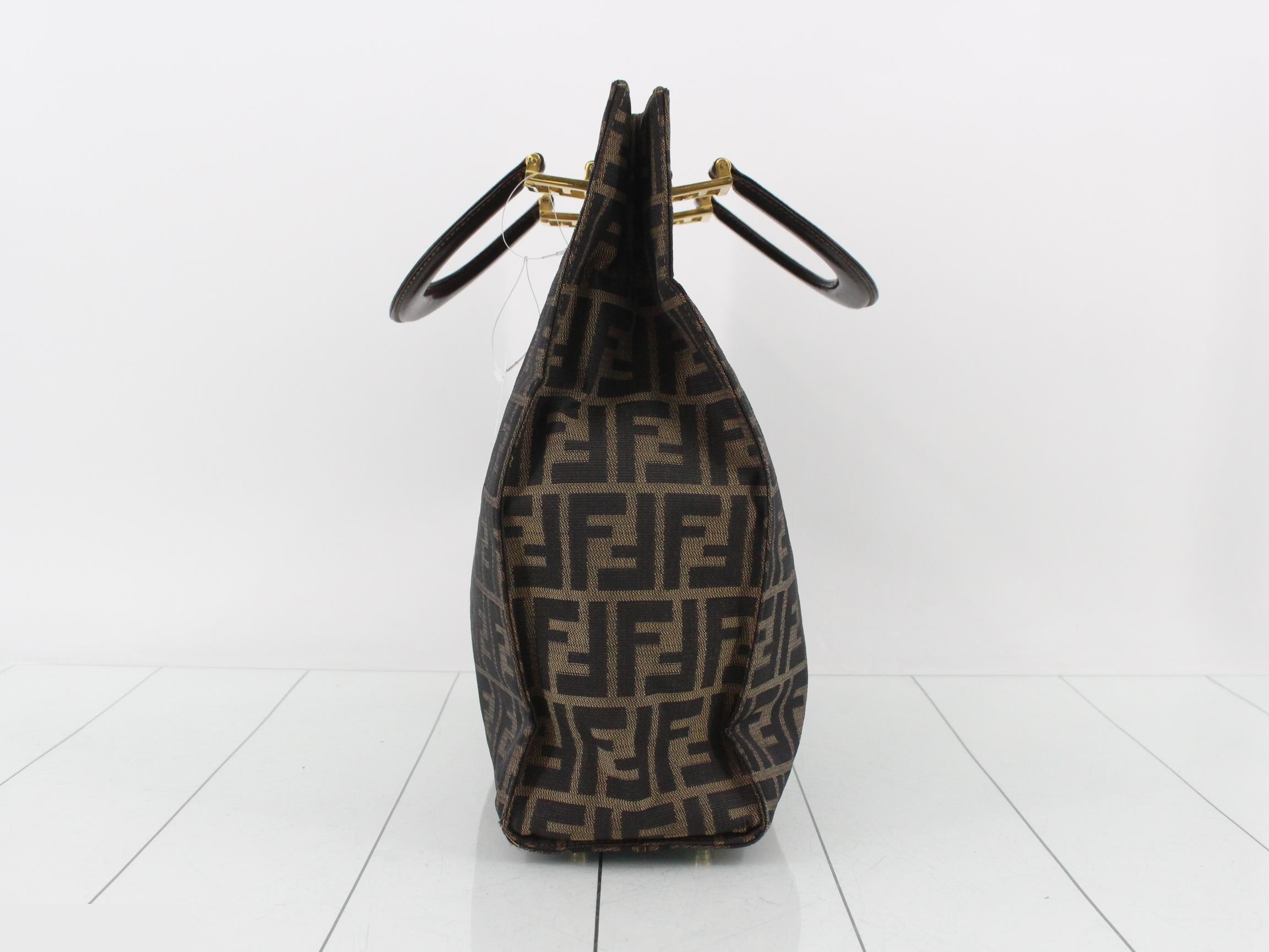 handbag, canvas, Zucca pattern, tote bag, brown. — view 4